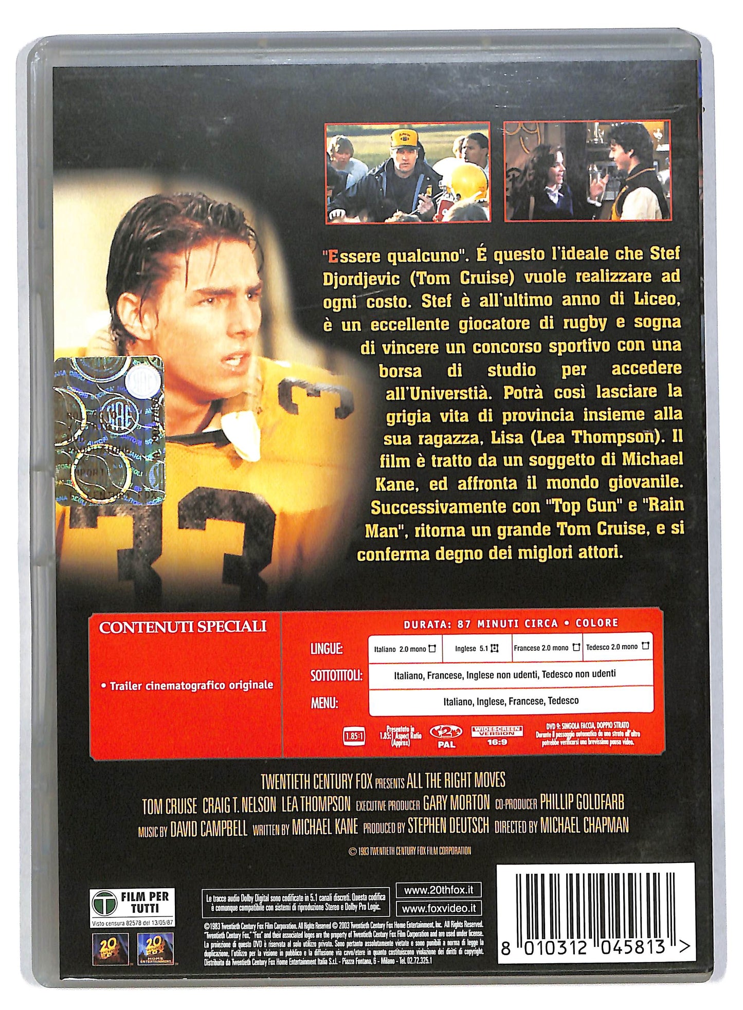 EBOND Il Ribelle (1983) Con Tom Cruise DVD D814256