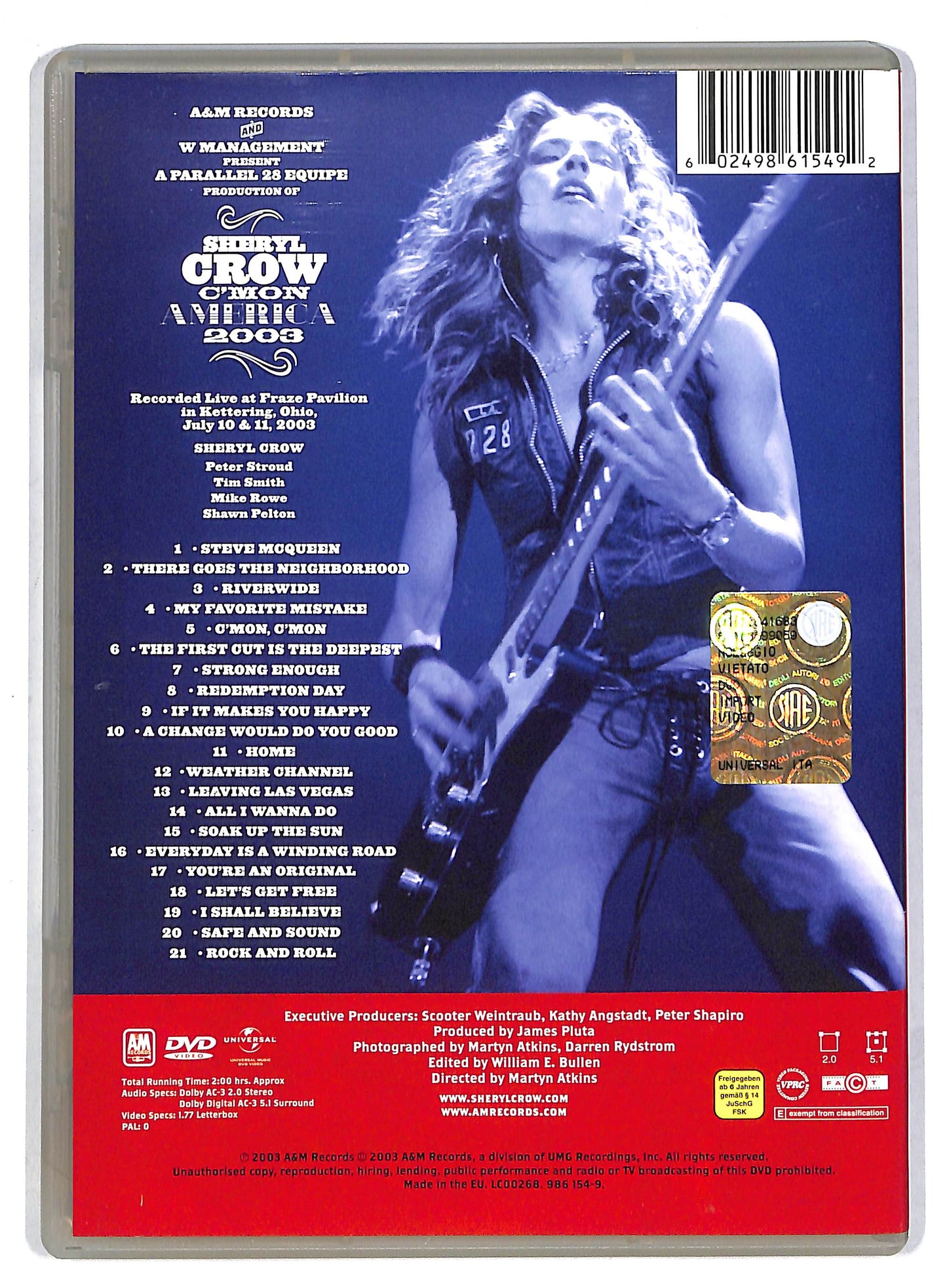 EBOND Sheryl Crow: C'mon America 2003 DVD D814634