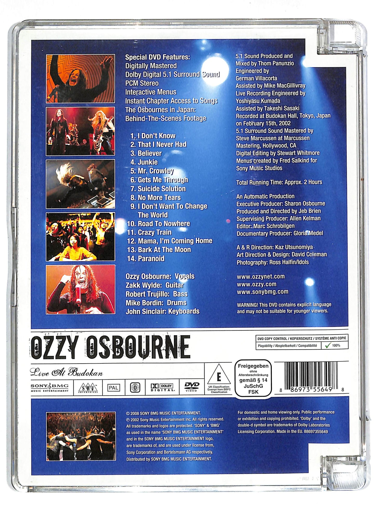EBOND Ozzy Osbourne – Live At Budokan DVD D814752