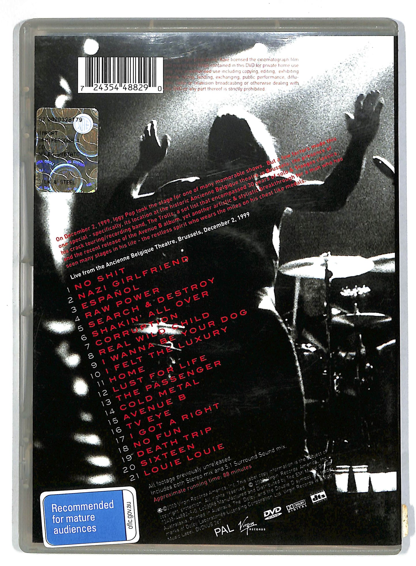 EBOND Iggy Pop – Iggy - Live At The Avenue B DVD D814757