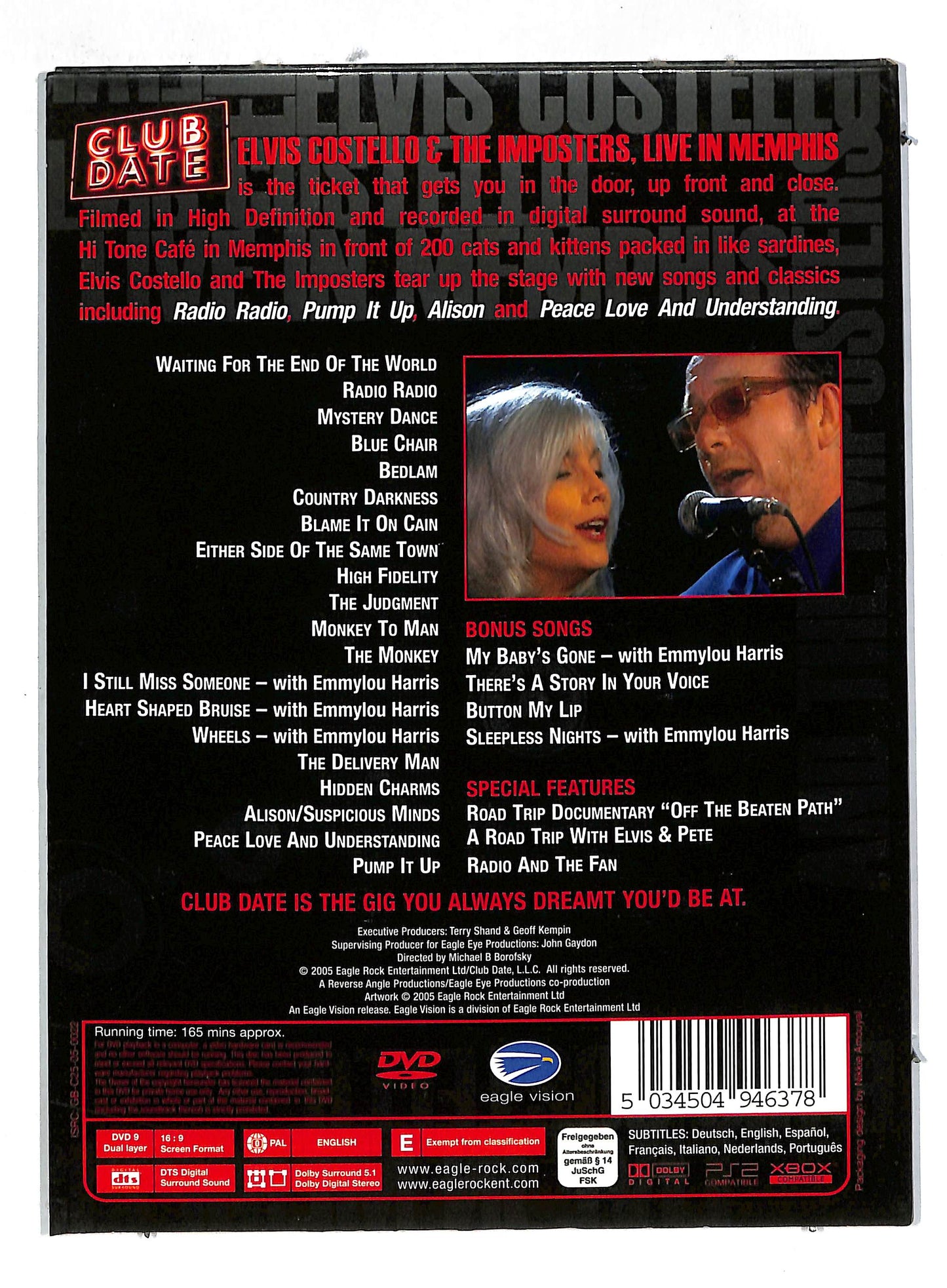 EBOND Elvis Costello & The Imposters – Live In Memphis DVD D814762