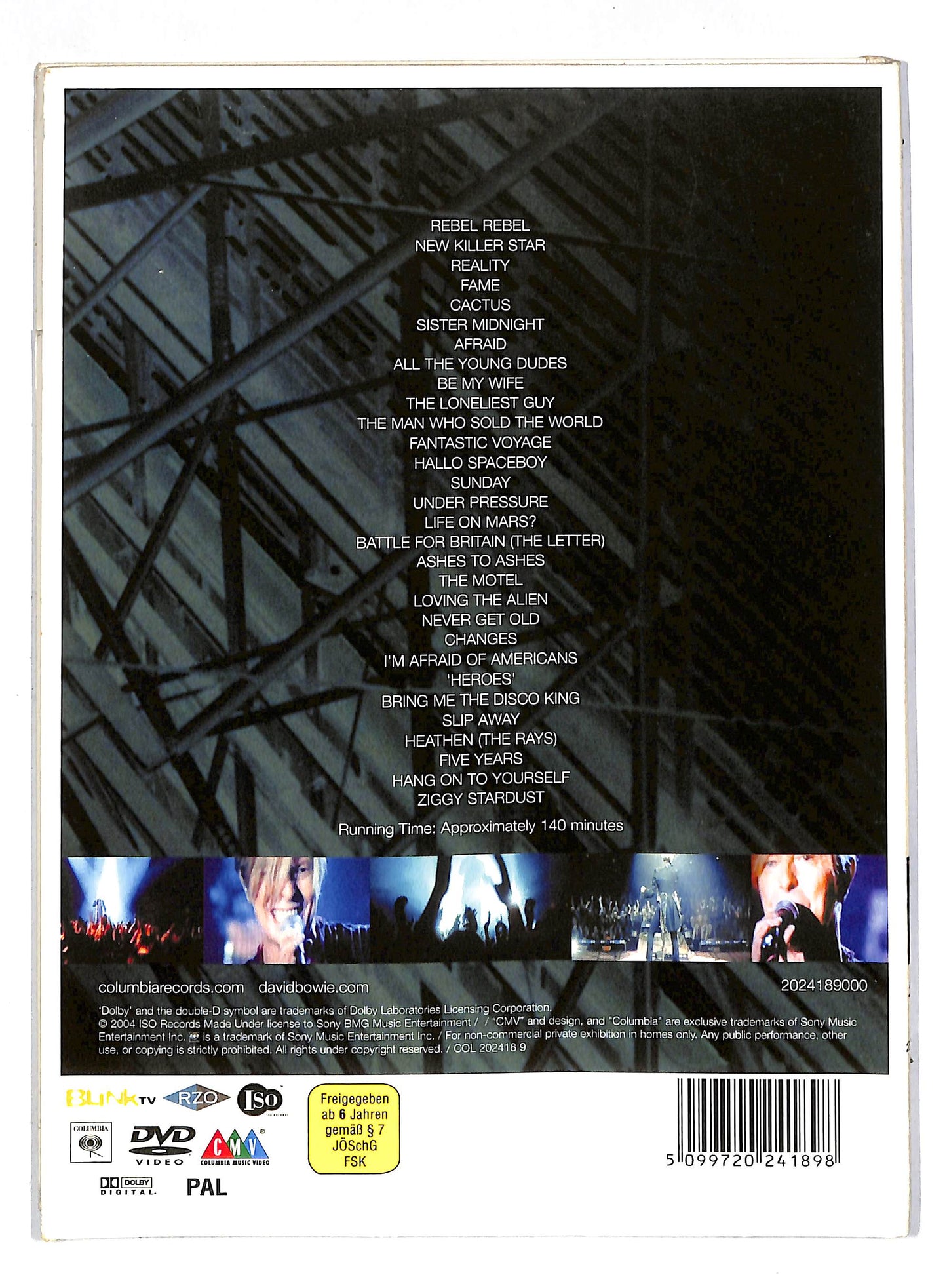 EBOND Bowie - A Reality Tour DVD D814826