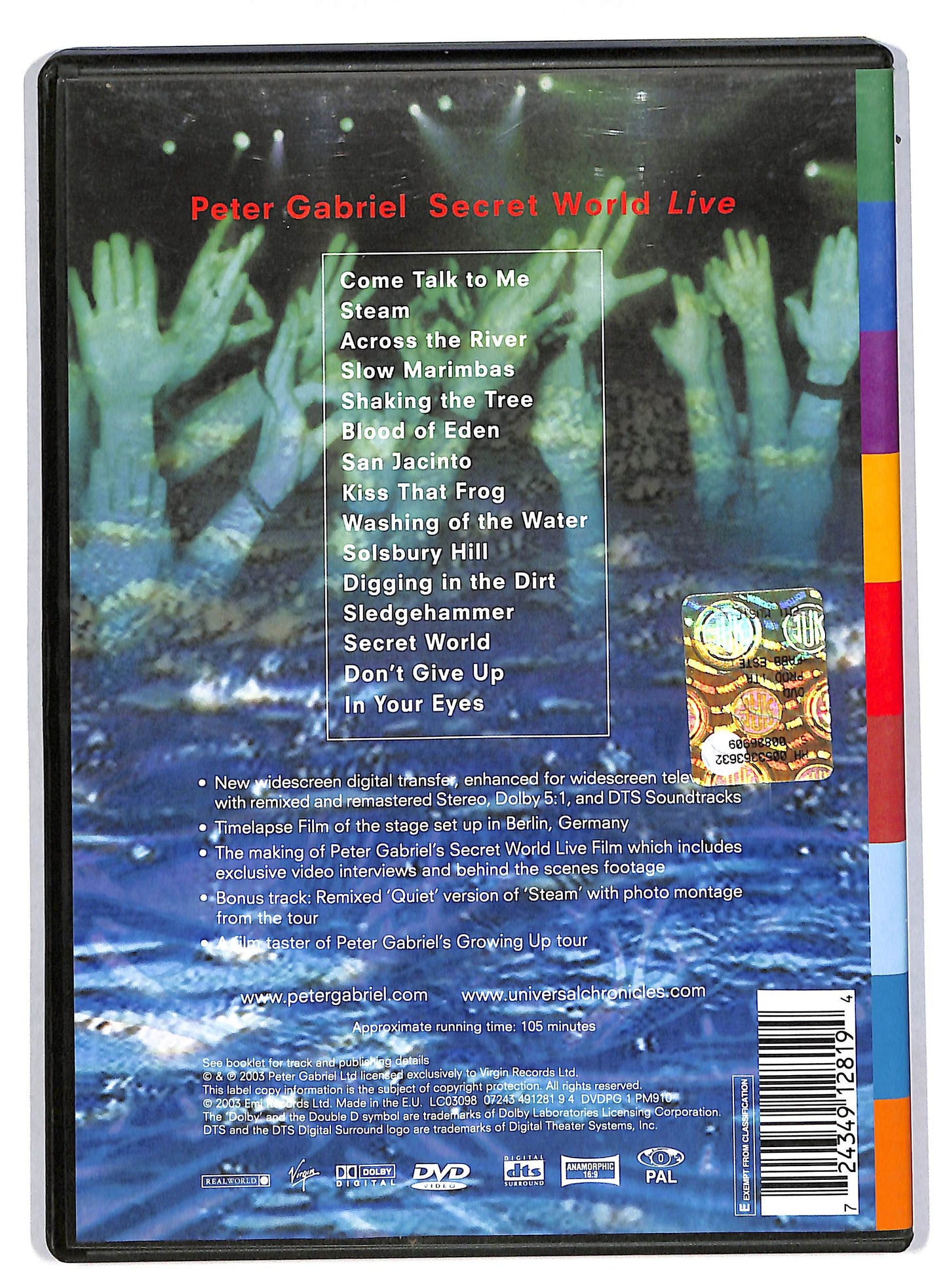 EBOND Peter Gabriel – Secret World Live DVD D814840