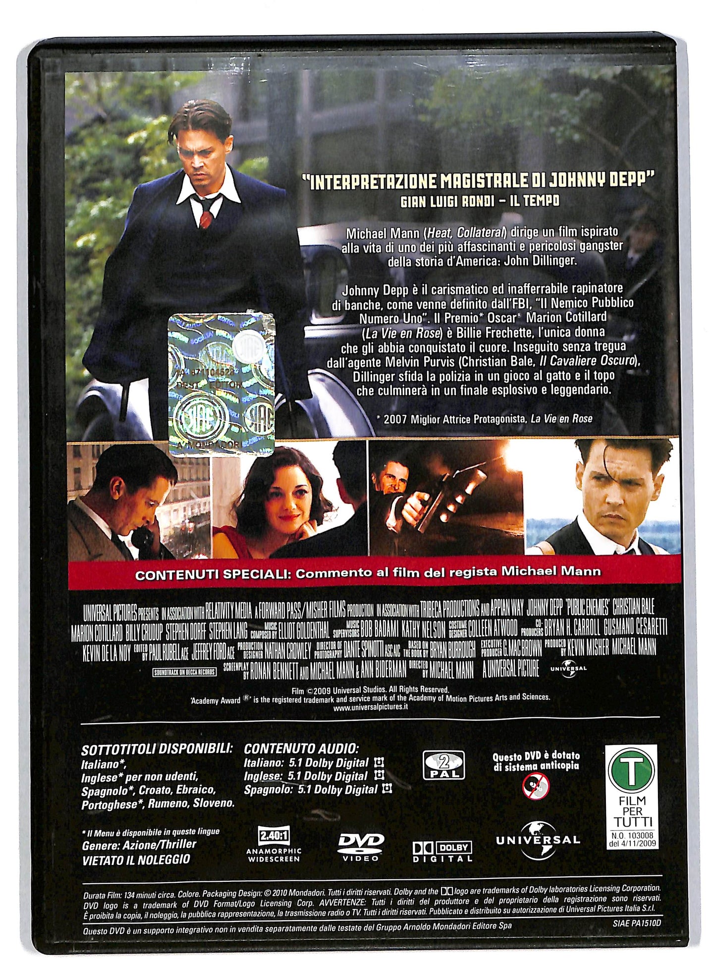 EBOND Nemico pubblico - Public Enemies DVD D814952