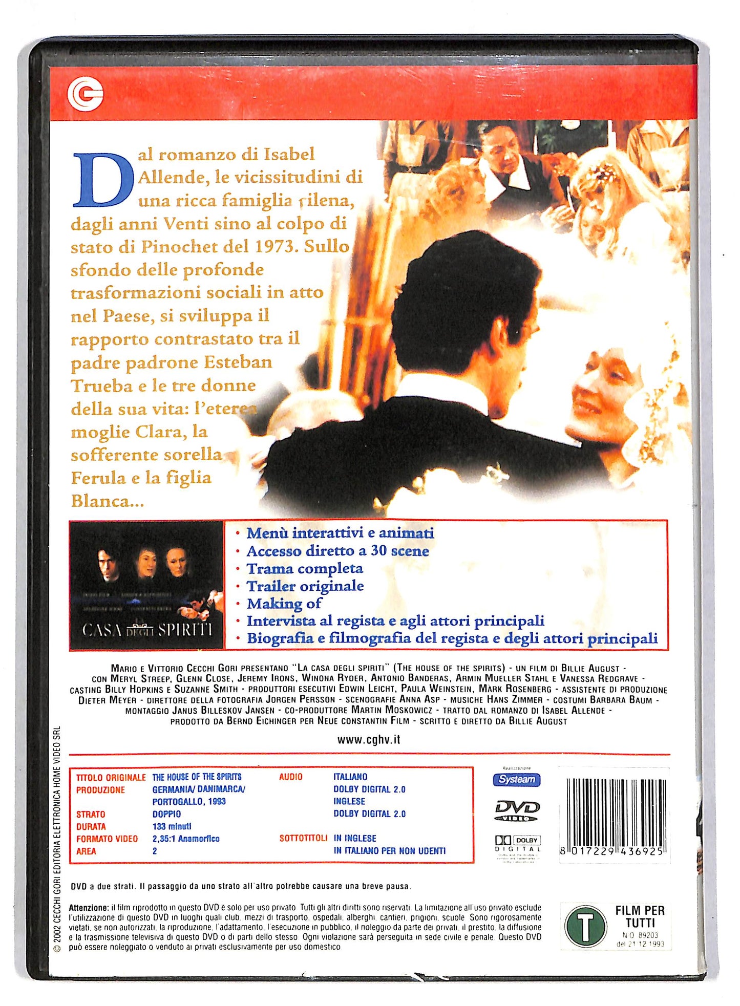 EBOND La casa degli spiriti DVD D815033