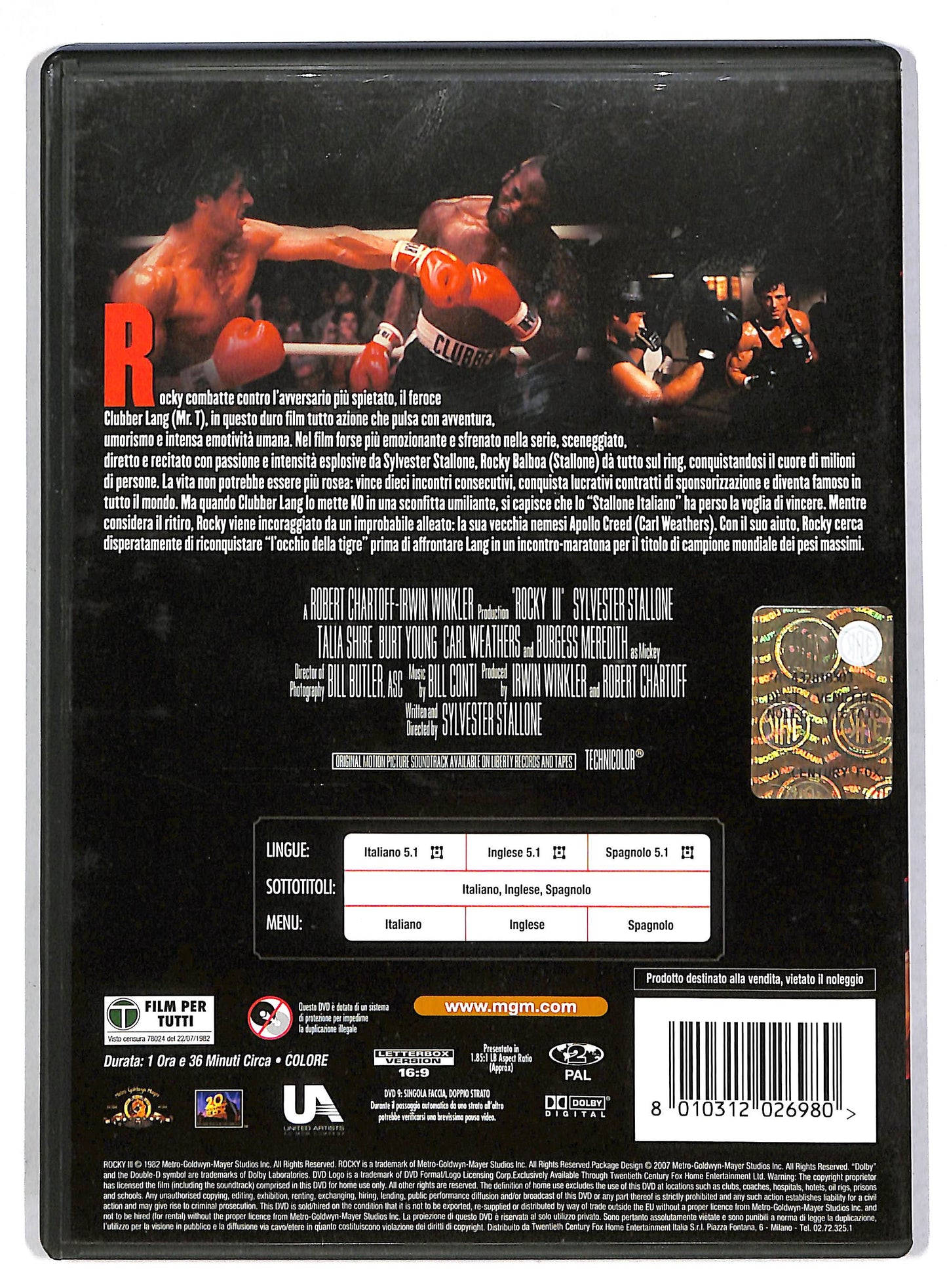 EBOND Rocky Iii Con Sylvester Stallone DVD D815228