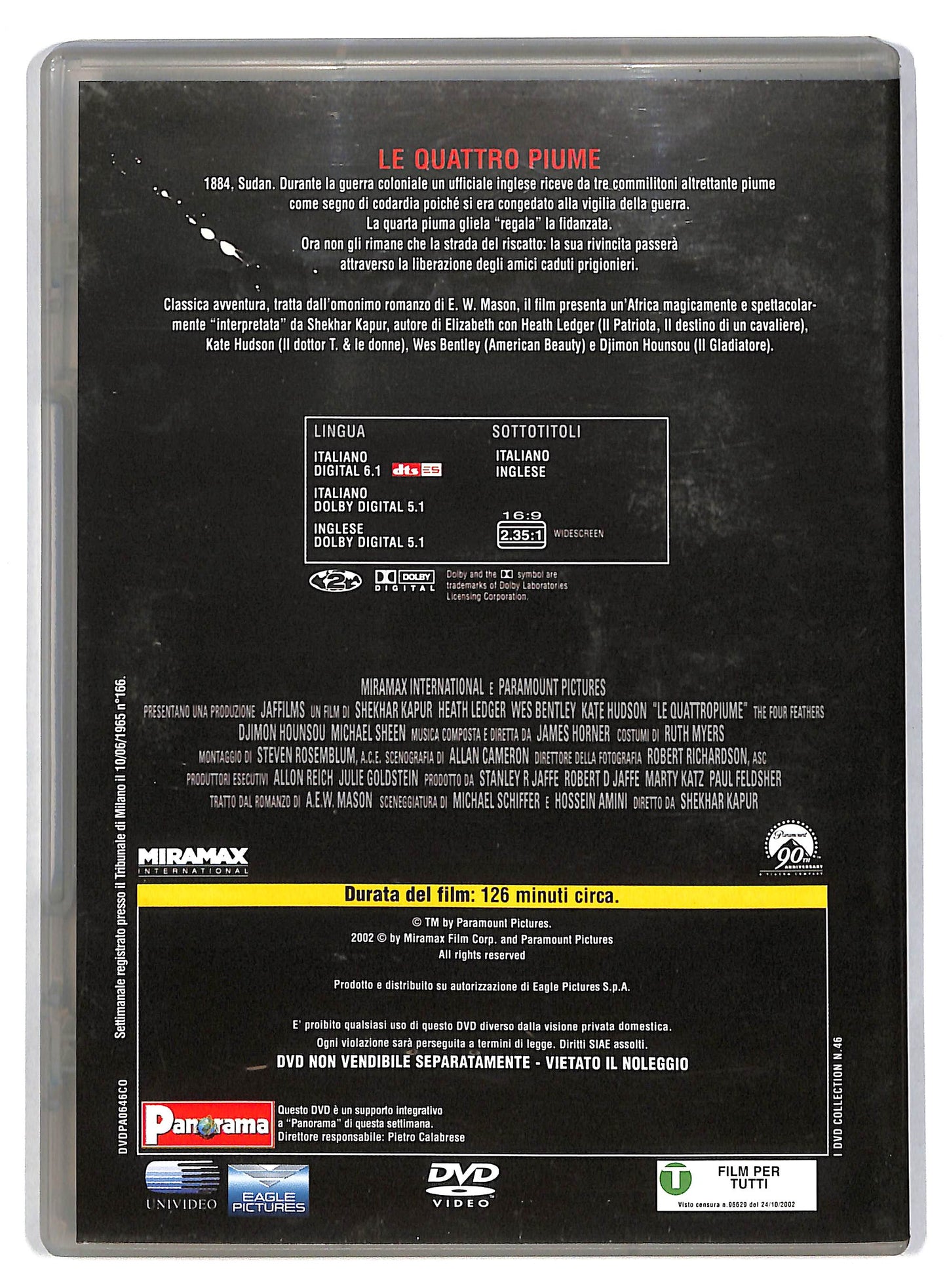 EBOND Le Quattro Piume EDITORIALE DVD D818048