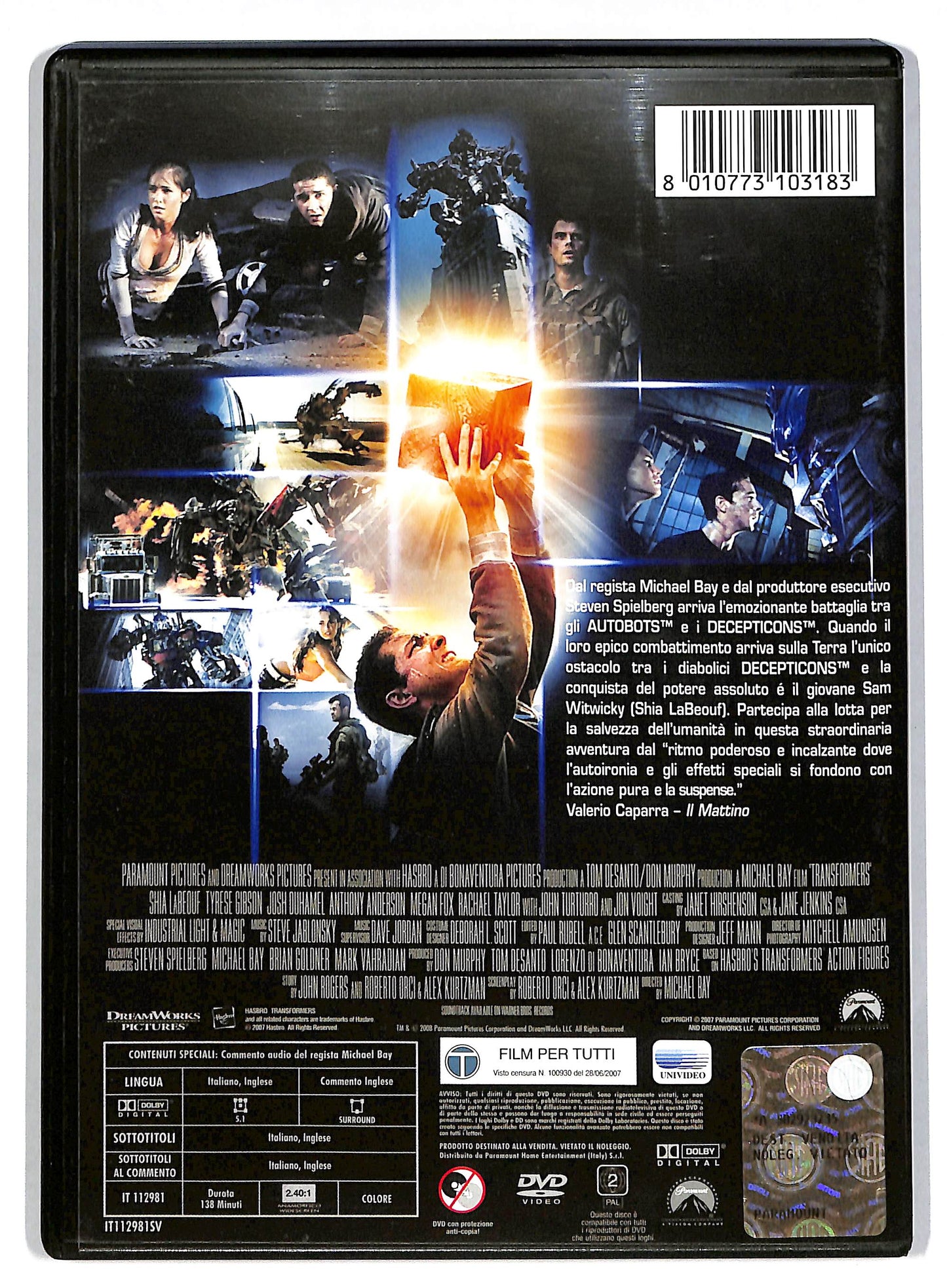EBOND Transformers (film) DVD D818053