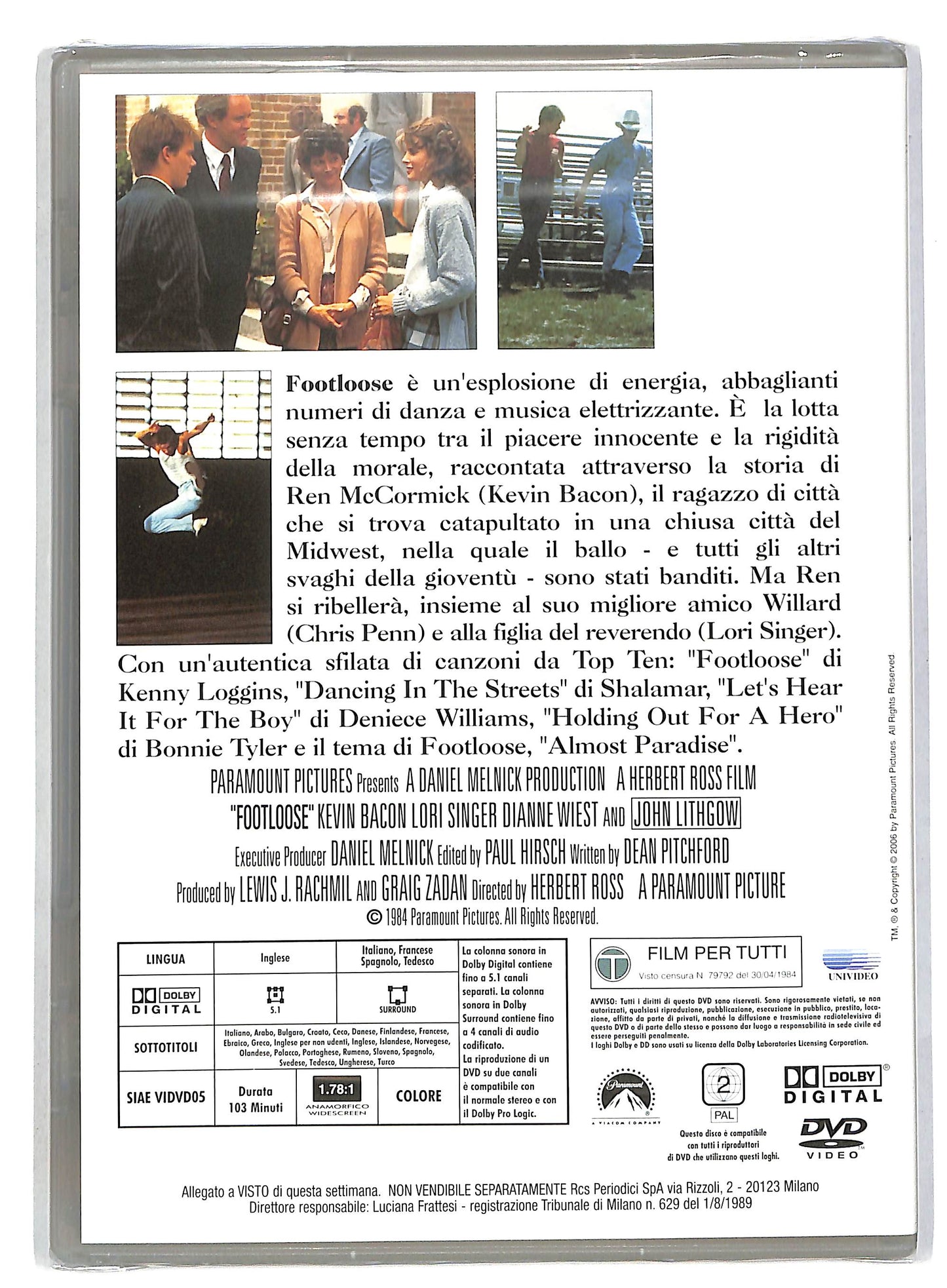 EBOND I Grandi Musical - Footloose EDITORIALE DVD D818624