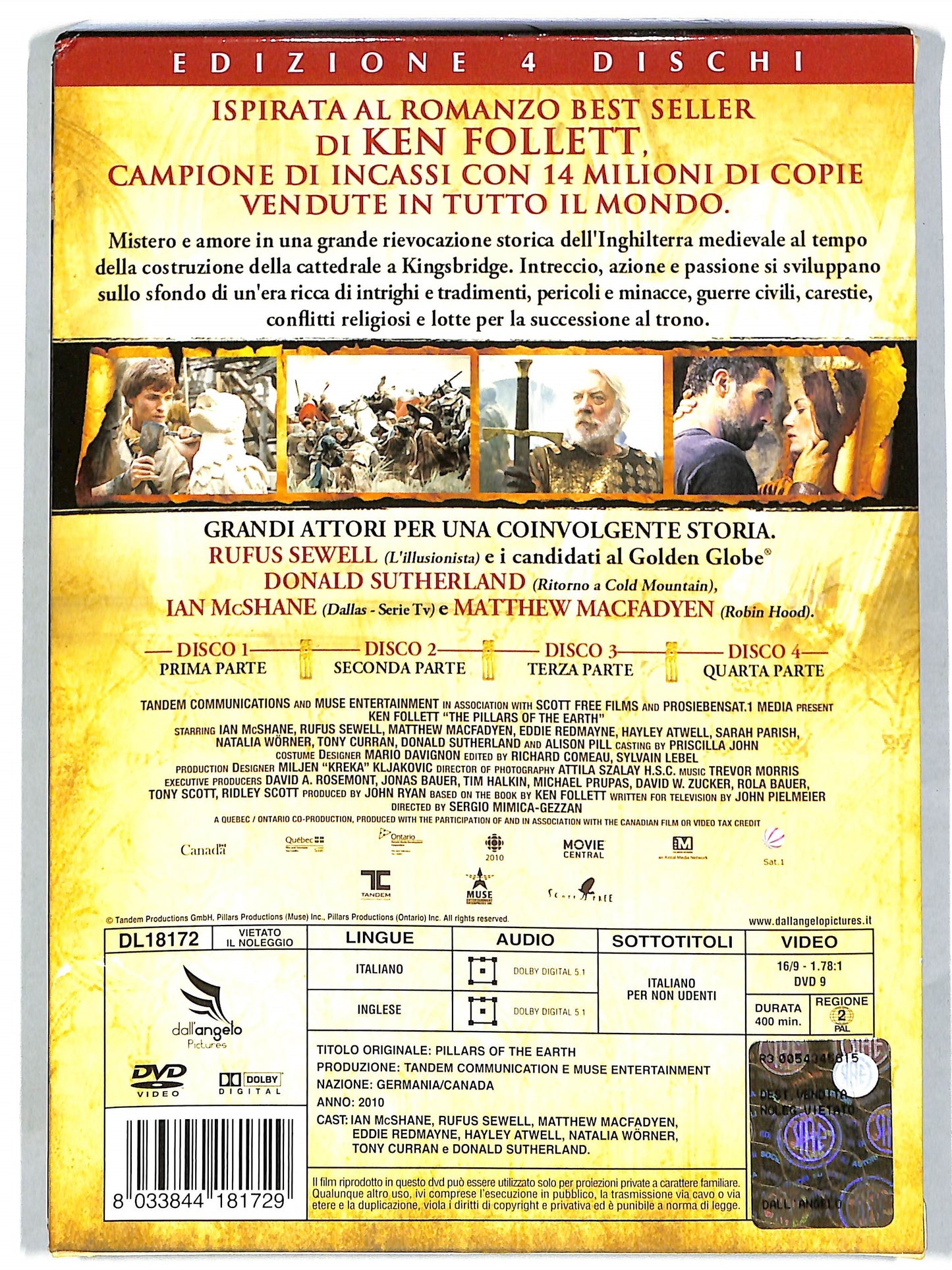 EBOND I Pilastri Della Terra Cofanetto Miniserie Completa 4 DVD D818704