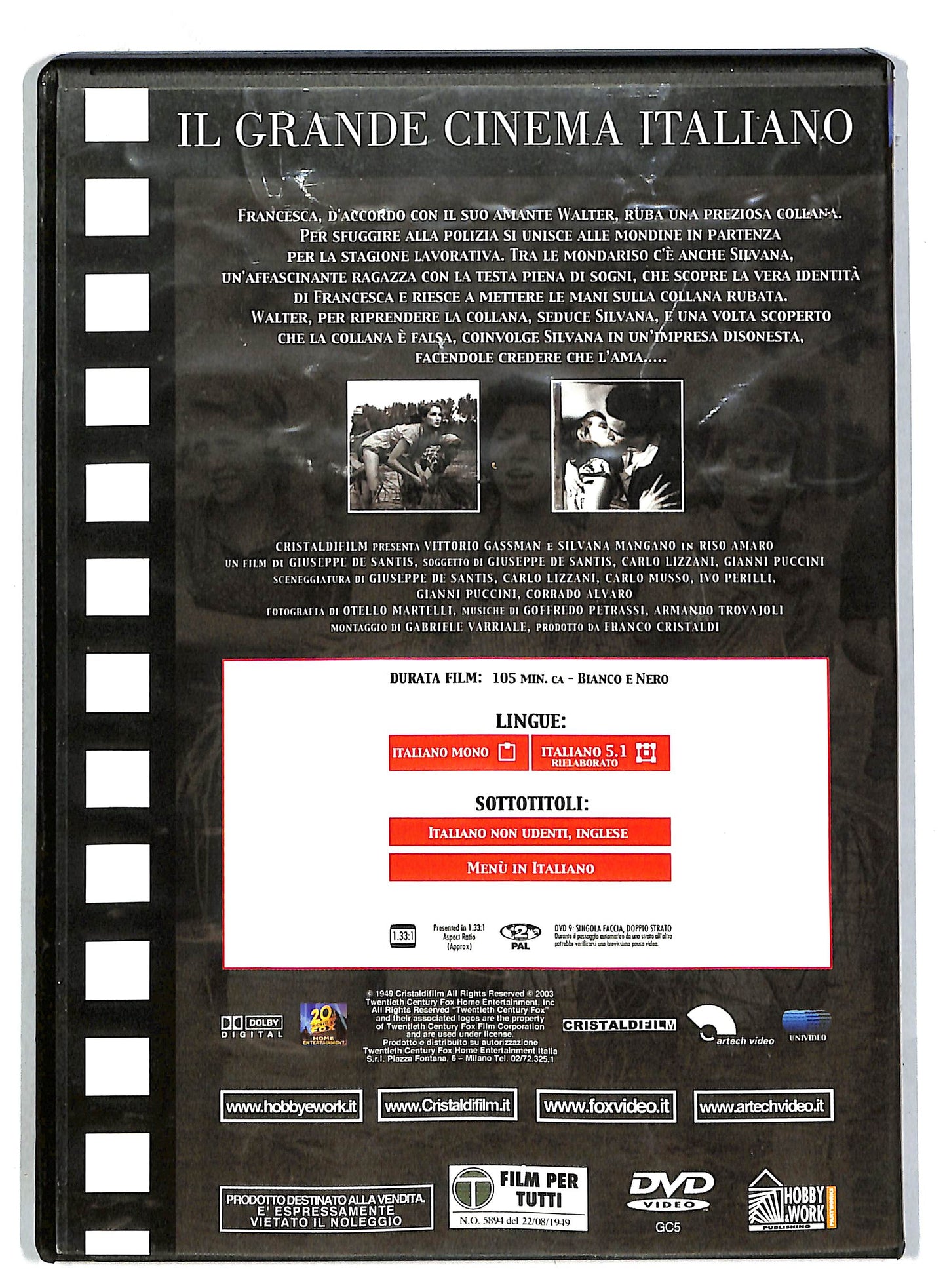 EBOND Riso amaro DVD D818706