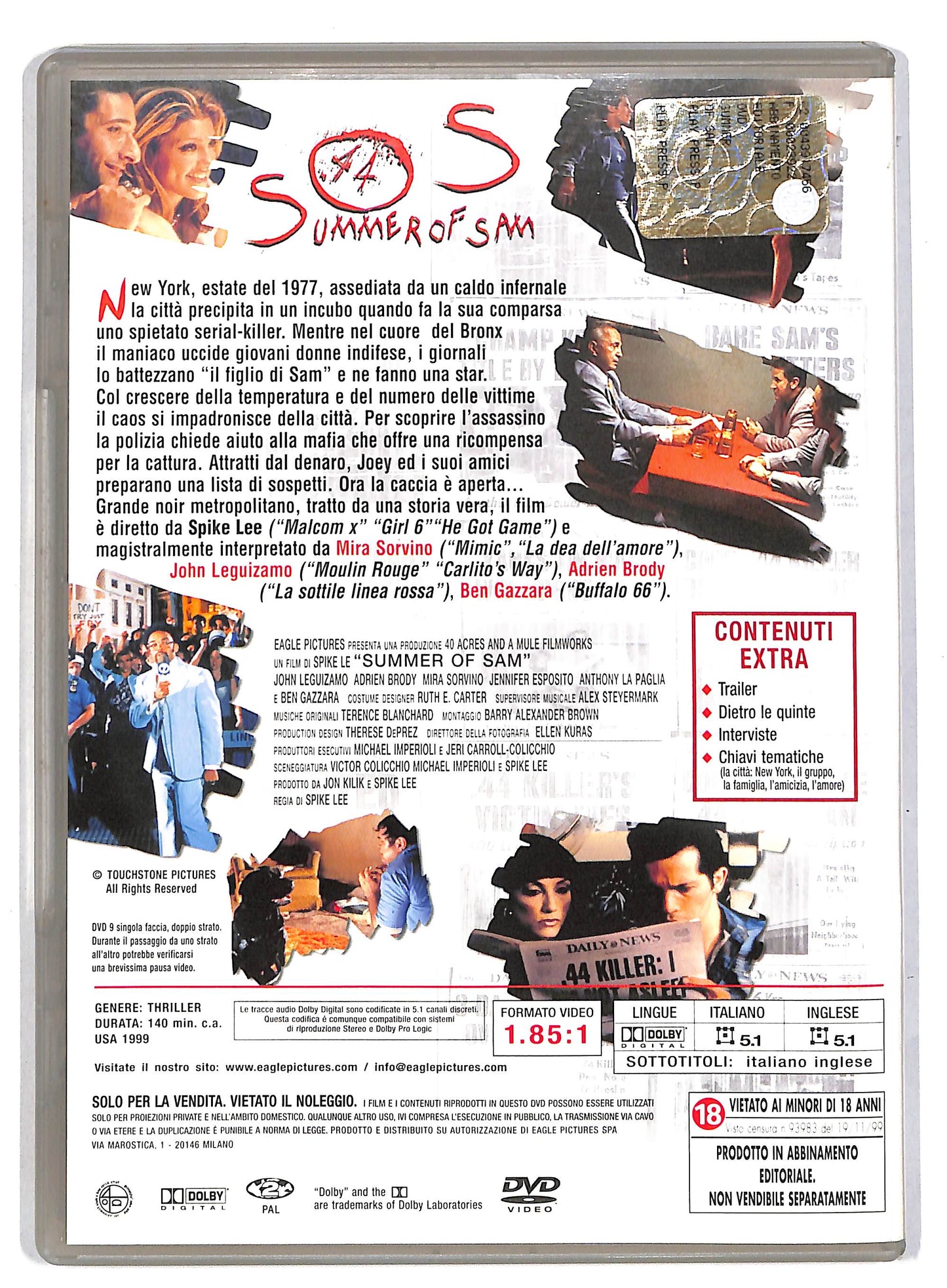 EBOND S.O.S. Summer of Sam - Panico a New York EDITORIALE DVD D819138