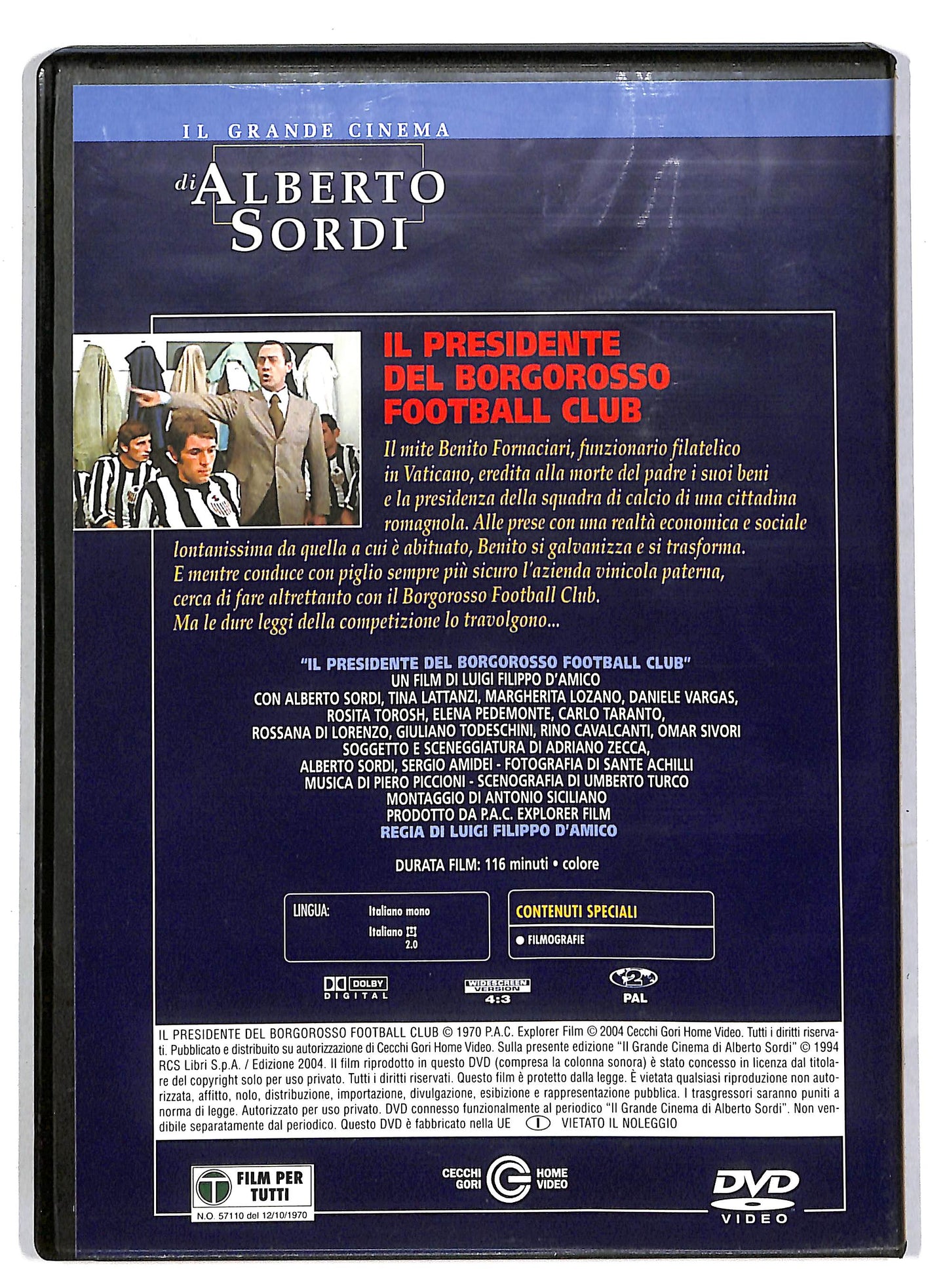 EBOND Il presidente del Borgorosso Football Club EDITORIALE DVD D819242