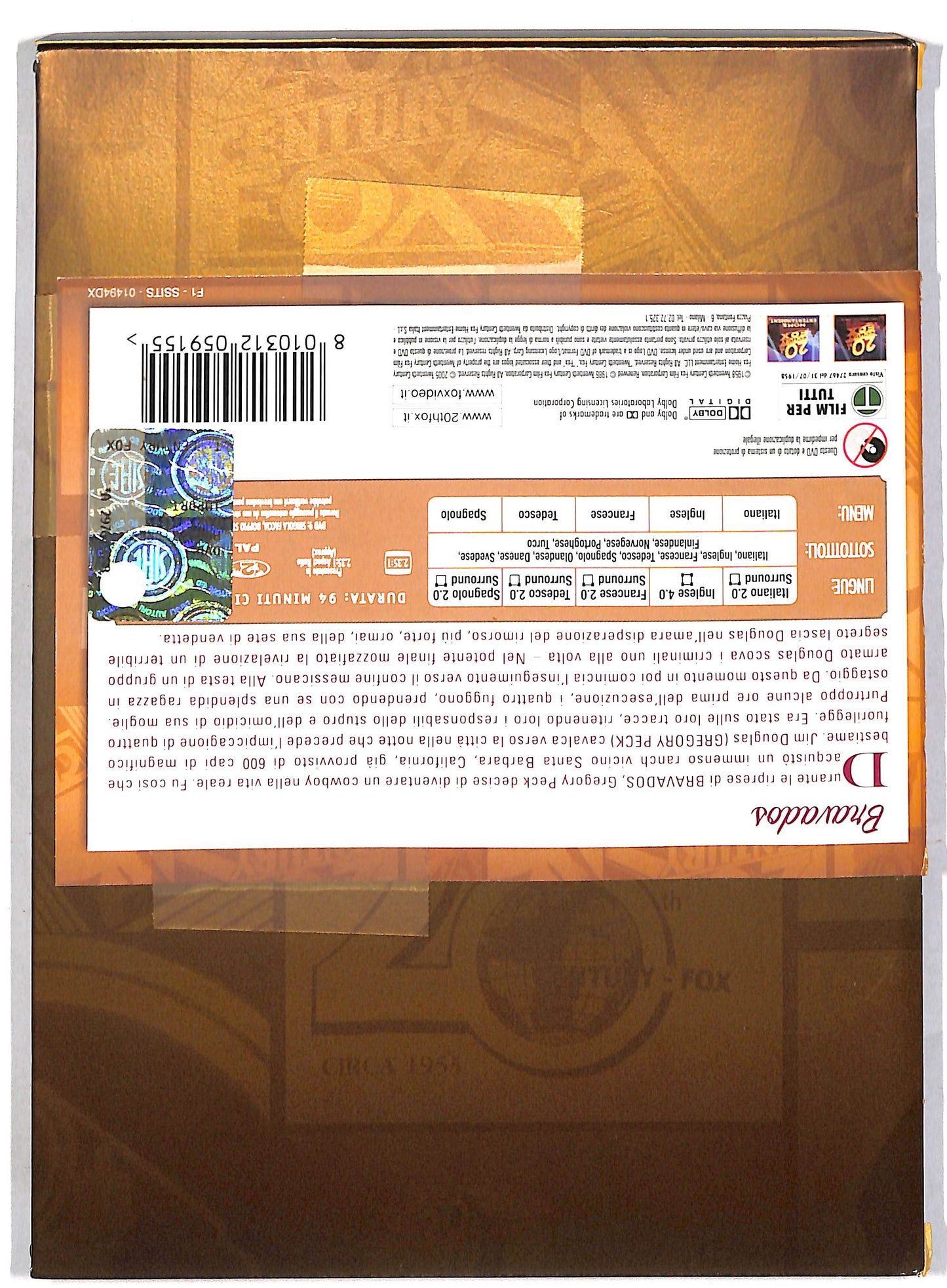 EBOND Bravados Slipcase DVD D819303