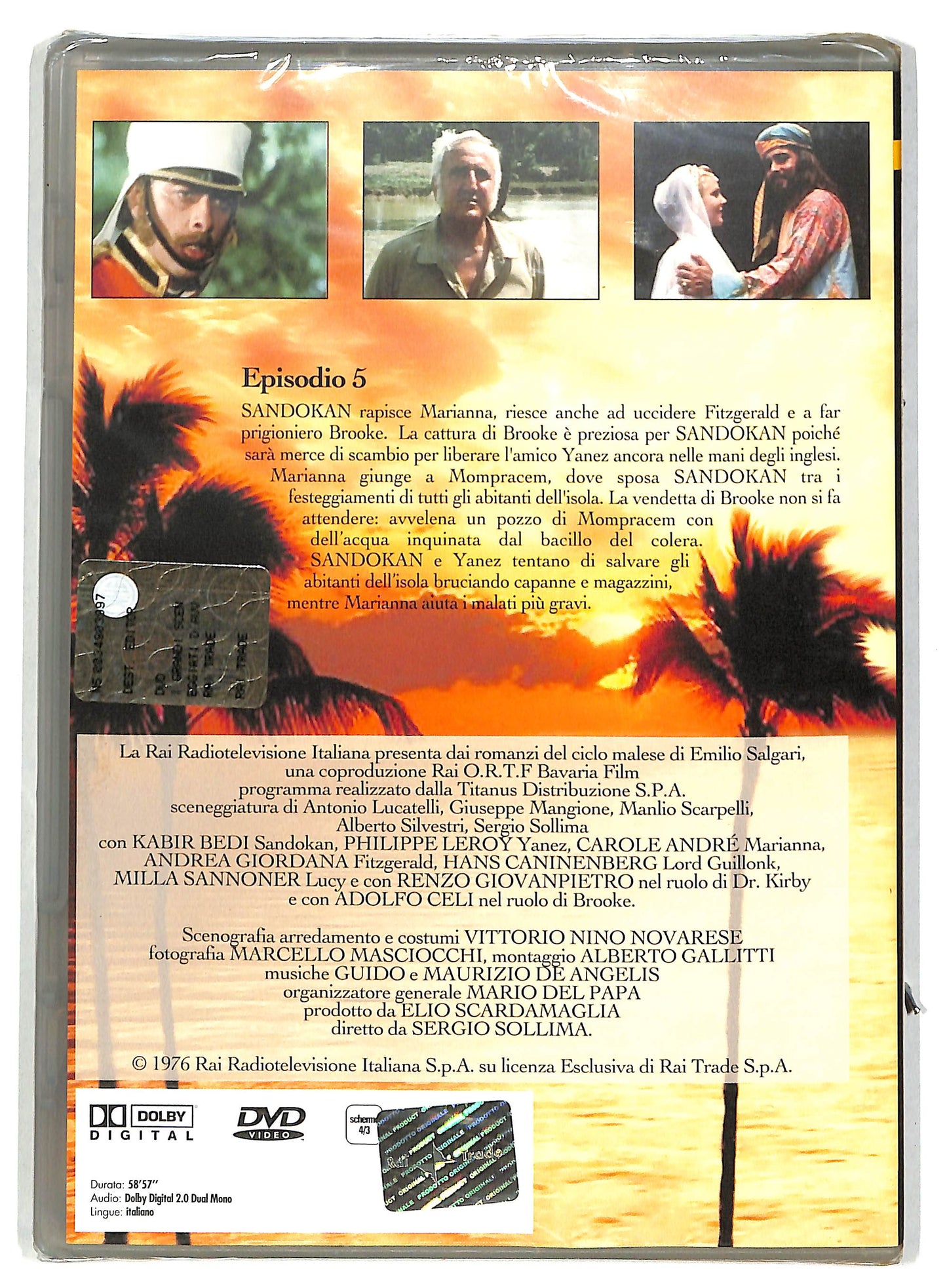 EBOND I grandi sceneggaiti d'avventura Sandokan 5 Ep 5 EDITORIALE DVD D820523