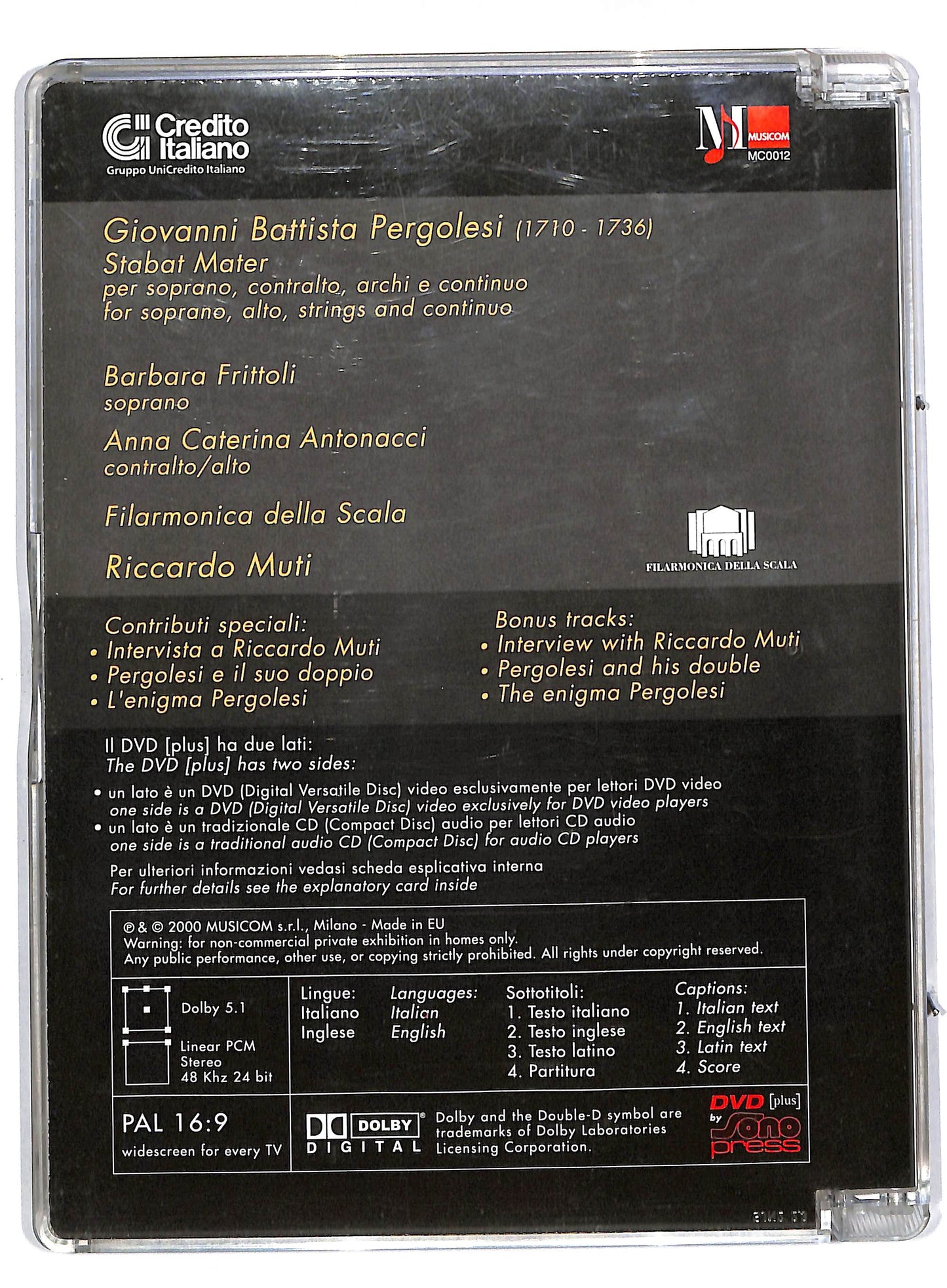 EBOND Stabat Mater - Giovanni battista pergolesi SJB EDITORIALE DVD DB552113
