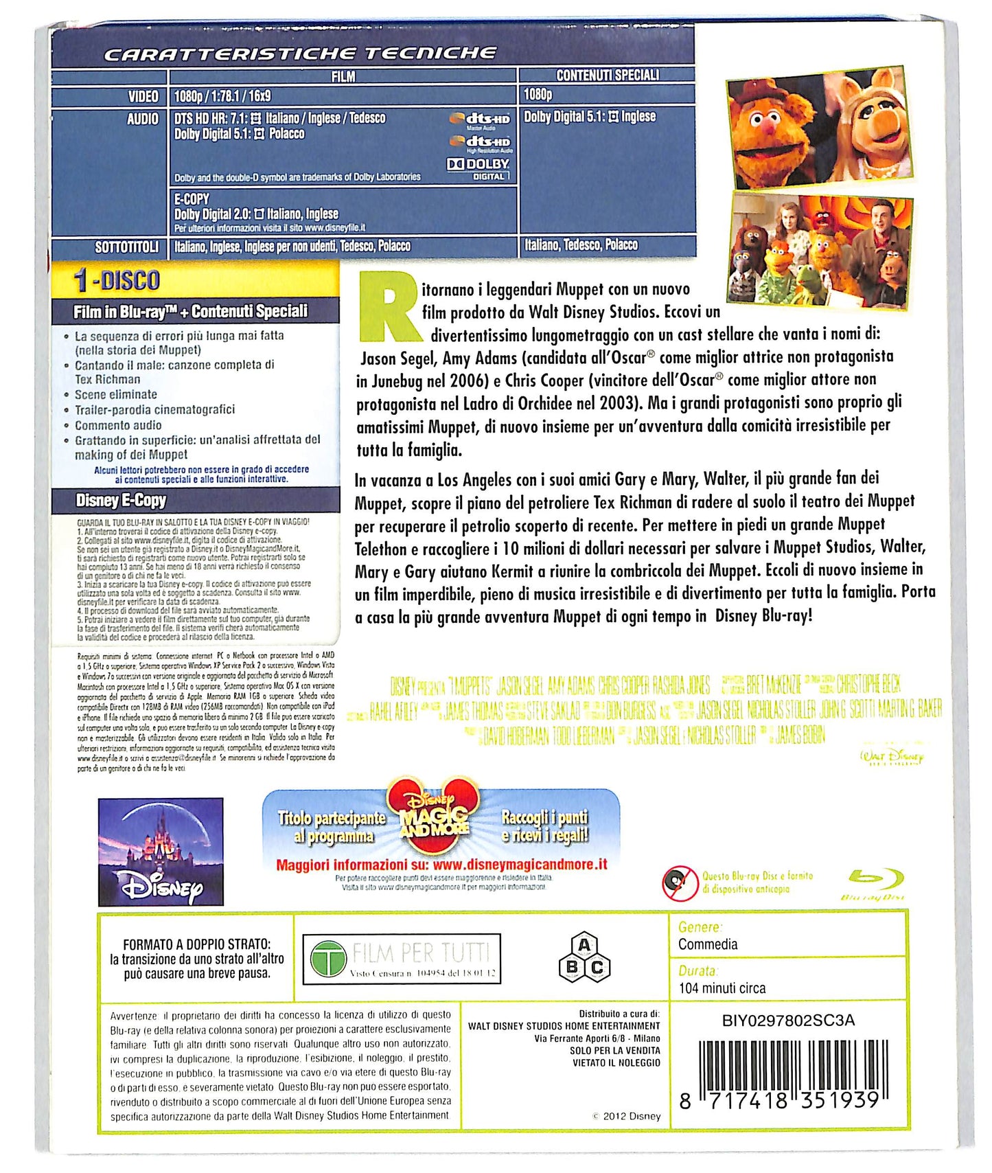 EBOND I Muppet - disney e-copy + BLURAY DB552640