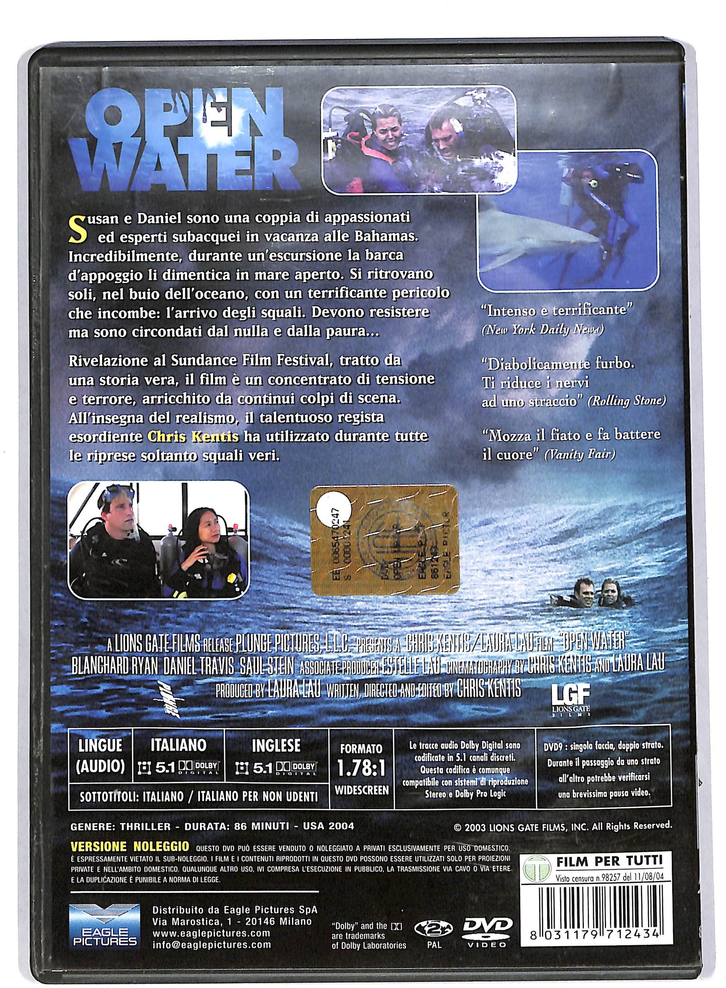 EBOND Open Water NOLEGGIO DVD DB553643