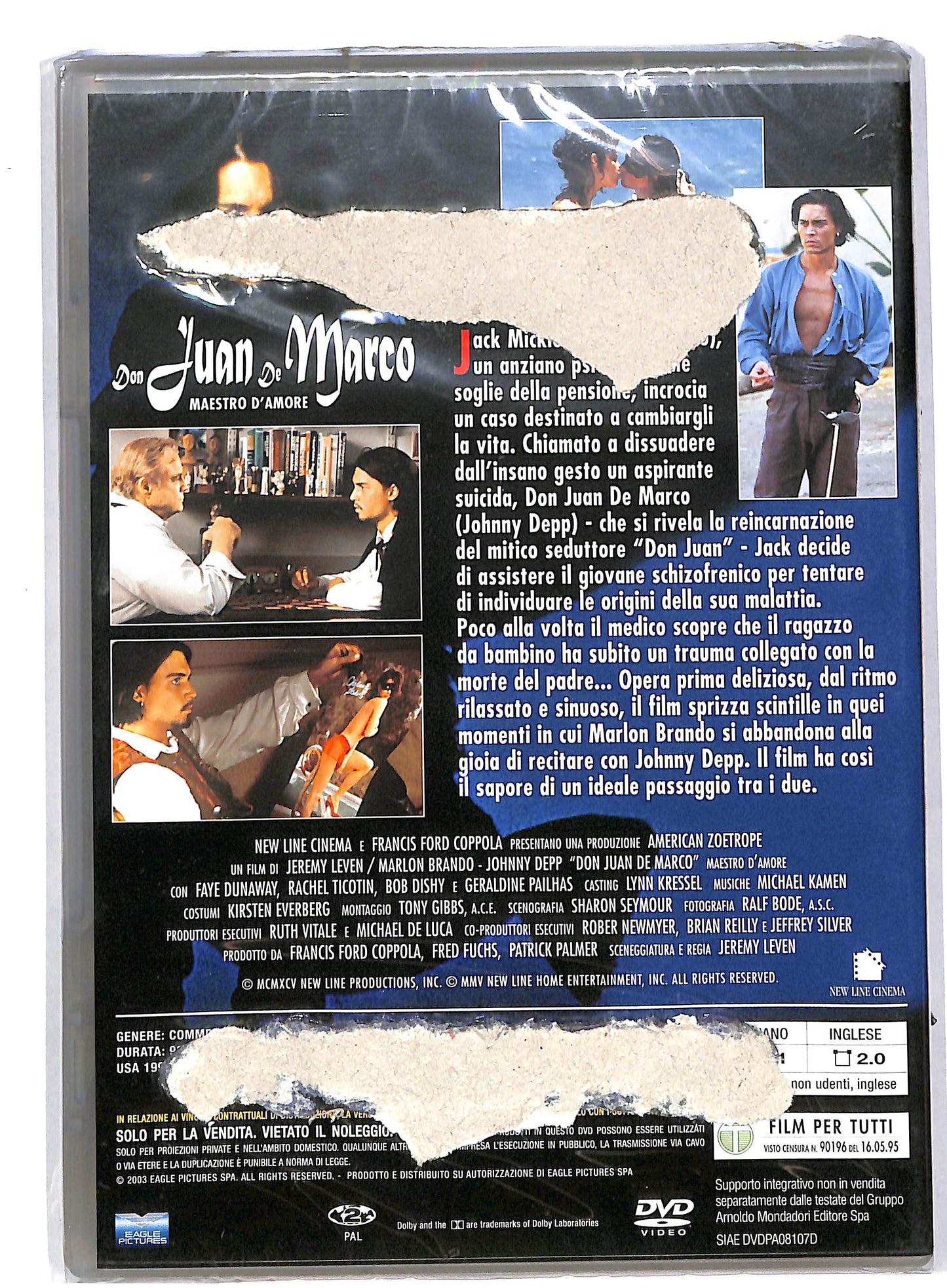 EBOND Don Juan De Marco Maestro D'Amore EDITORIALE DVD DB553658