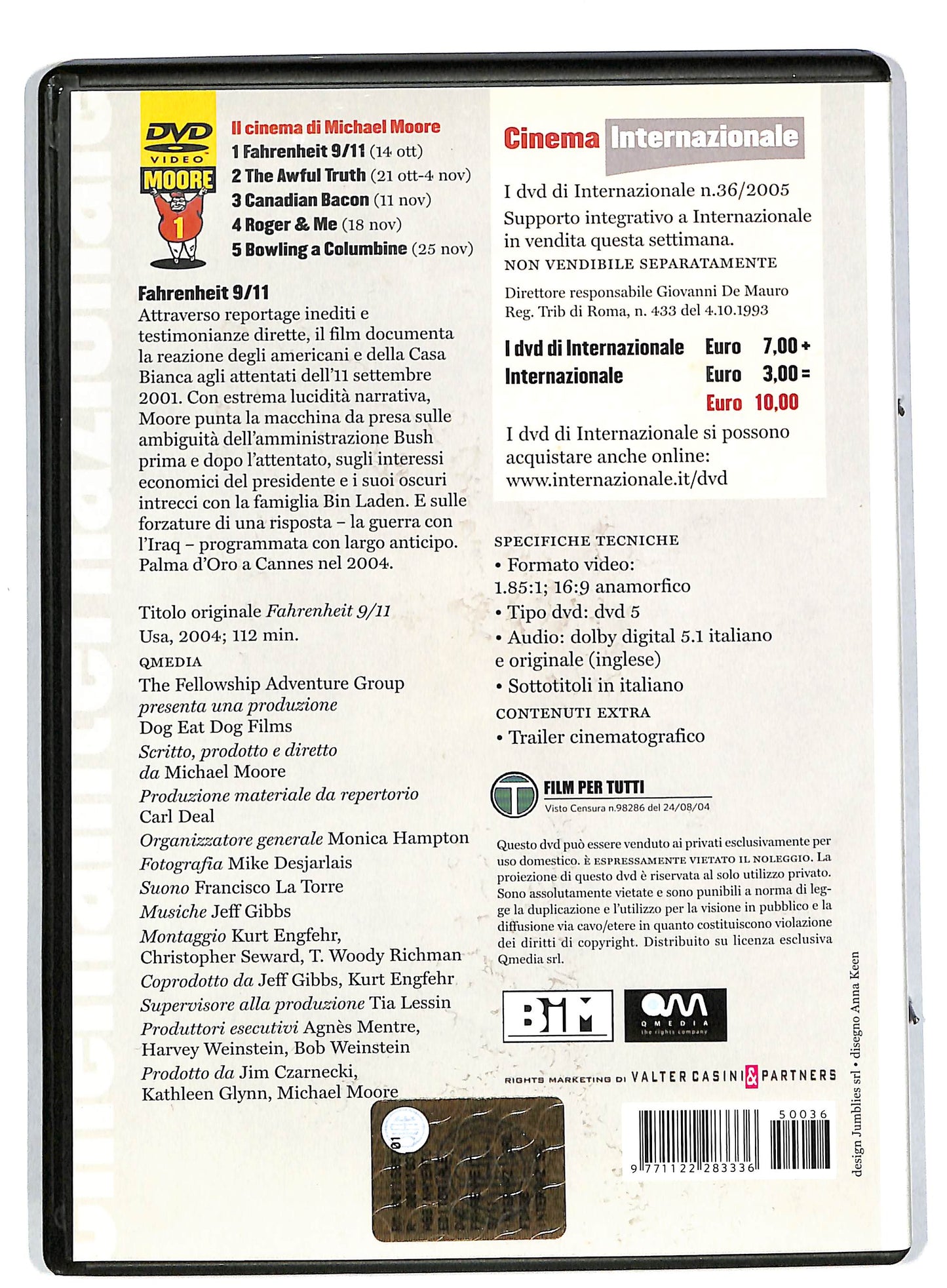 EBOND Fahrenheit 9/11 EDITORIALE DVD DB553804