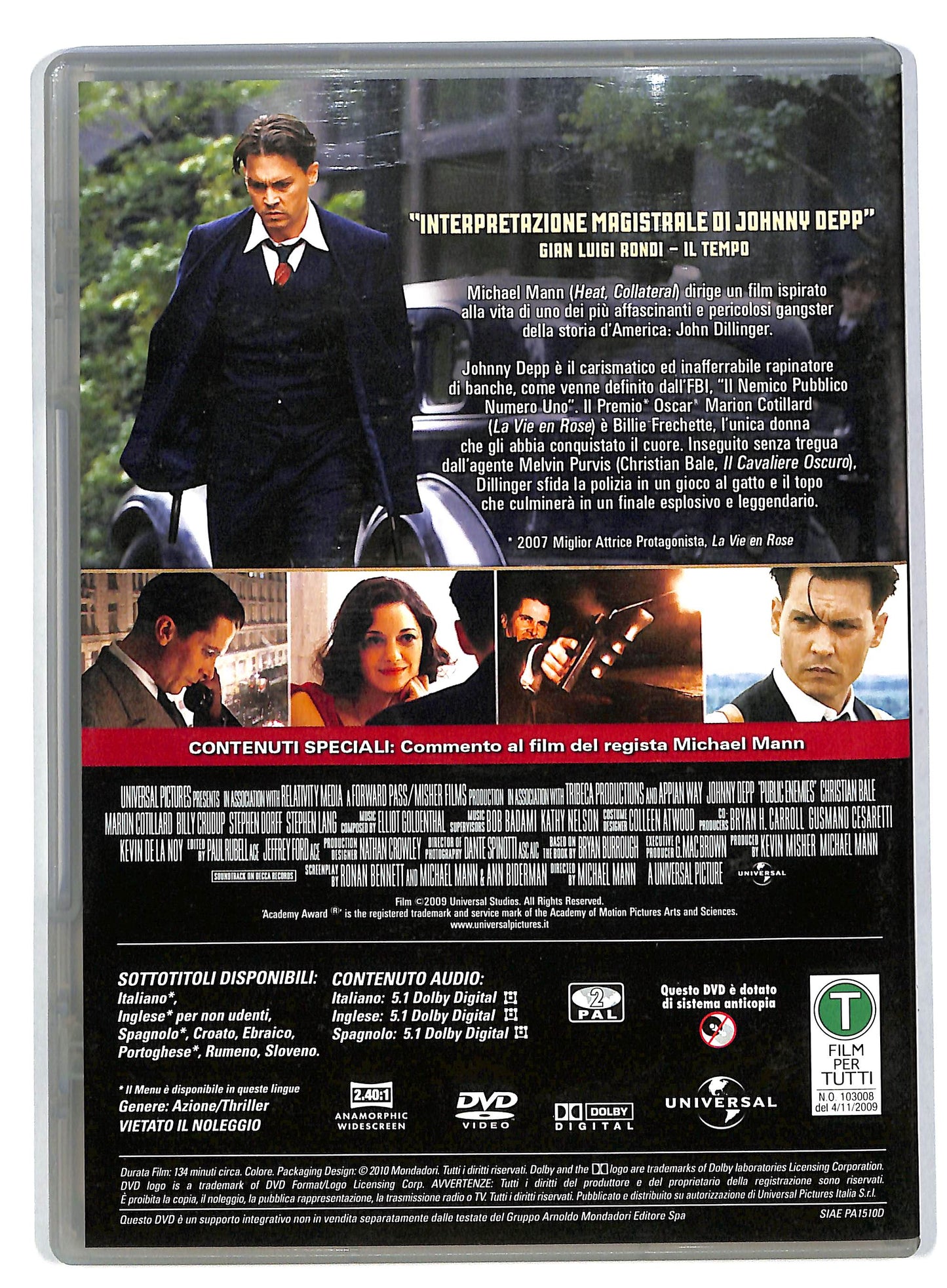 EBOND Nemico pubblico Public Enemies EDITORIALE DVD DB553843