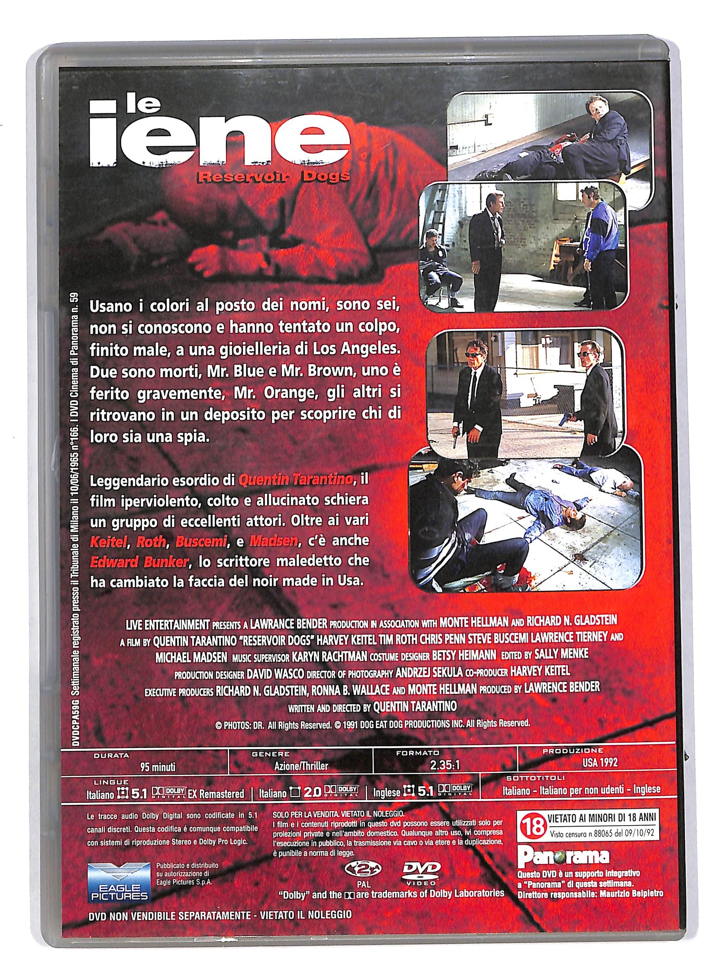EBOND Le iene di Quentin Tarantino EDITORIALE DVD DB554102