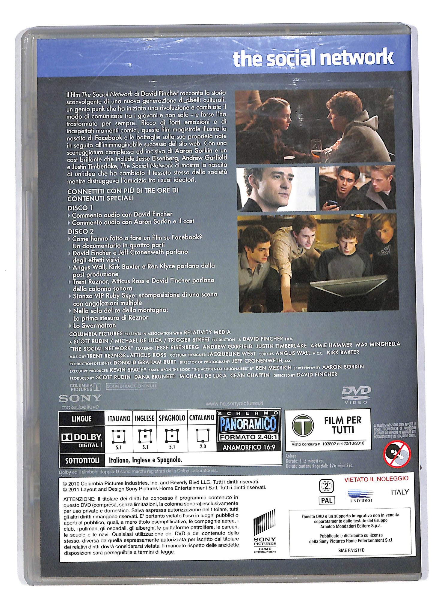 EBOND The Social Network EDITORIALE DVD DB554122