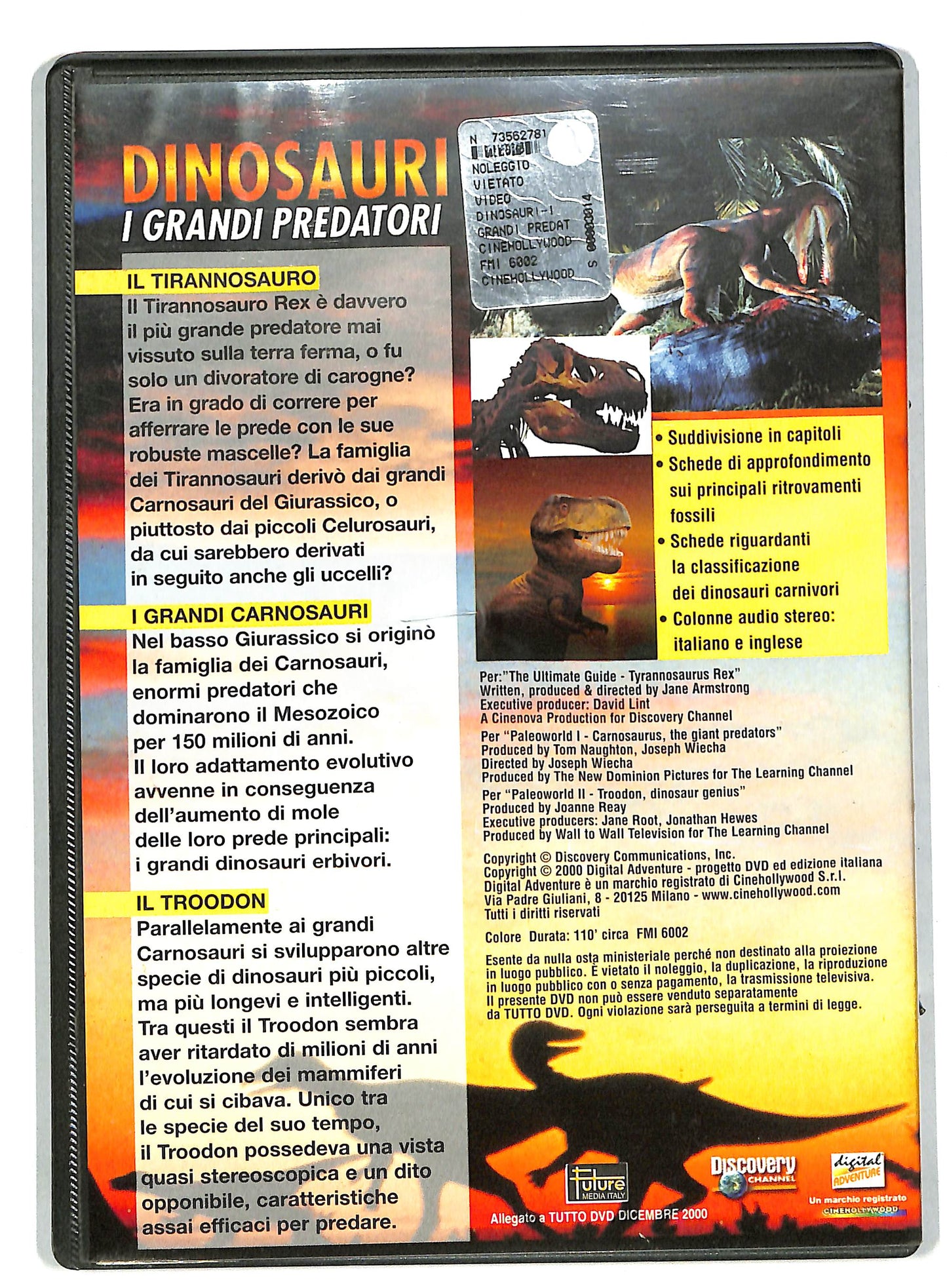 EBOND Dinosauri I grandi predatori EDITORIALE DVD DB557830