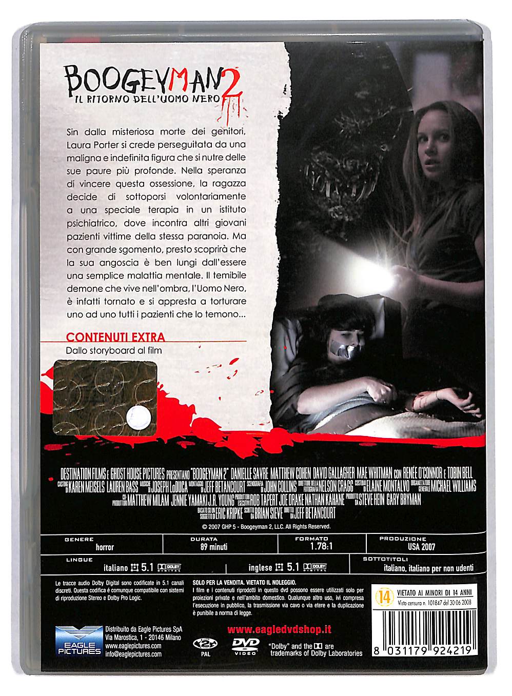 EBOND boogeyman 2 - il ritorno dell'uomo nero DVD DB558453