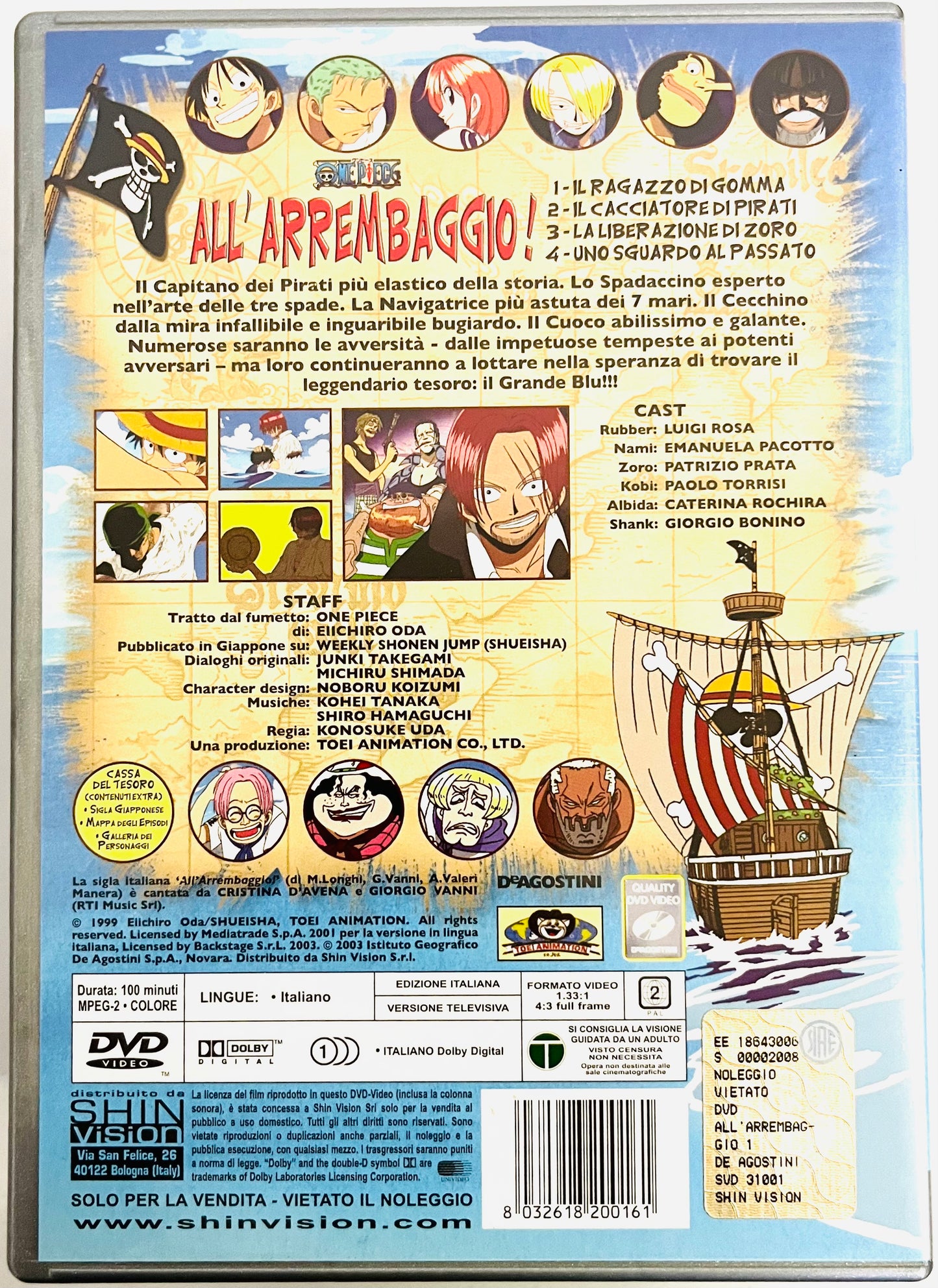 EBOND One Piece All'Arrembaggio 6 Dischi Episodi da 1 a 20 DVD DB558806