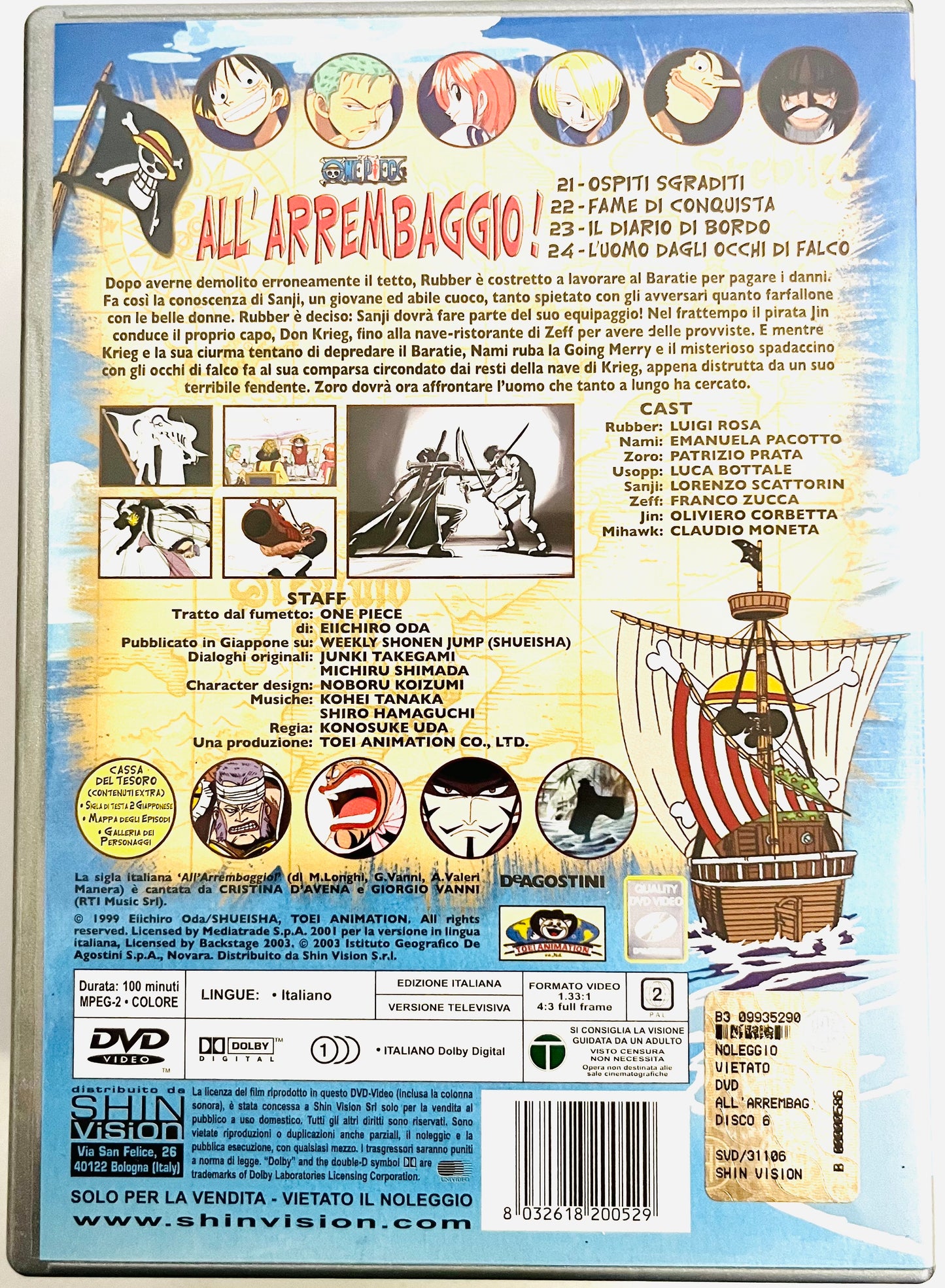 EBOND One Piece All'Arrembaggio 6 Dischi Episodi da 21 a 40 DVD DB558807