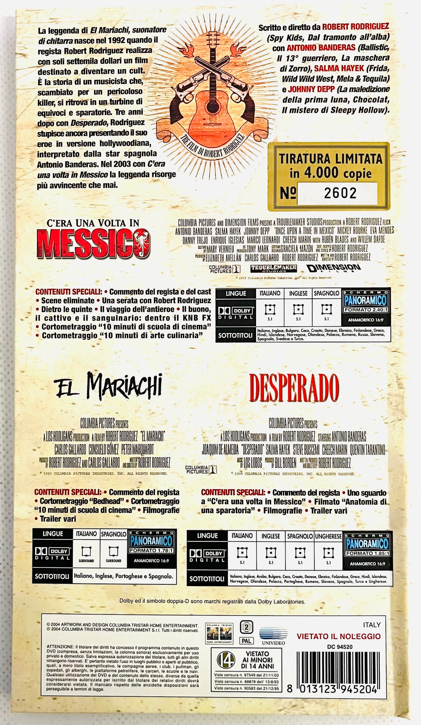 EBOND Mexi Collection Robert Rodriguez Tiratura Limitata DVD DB558813