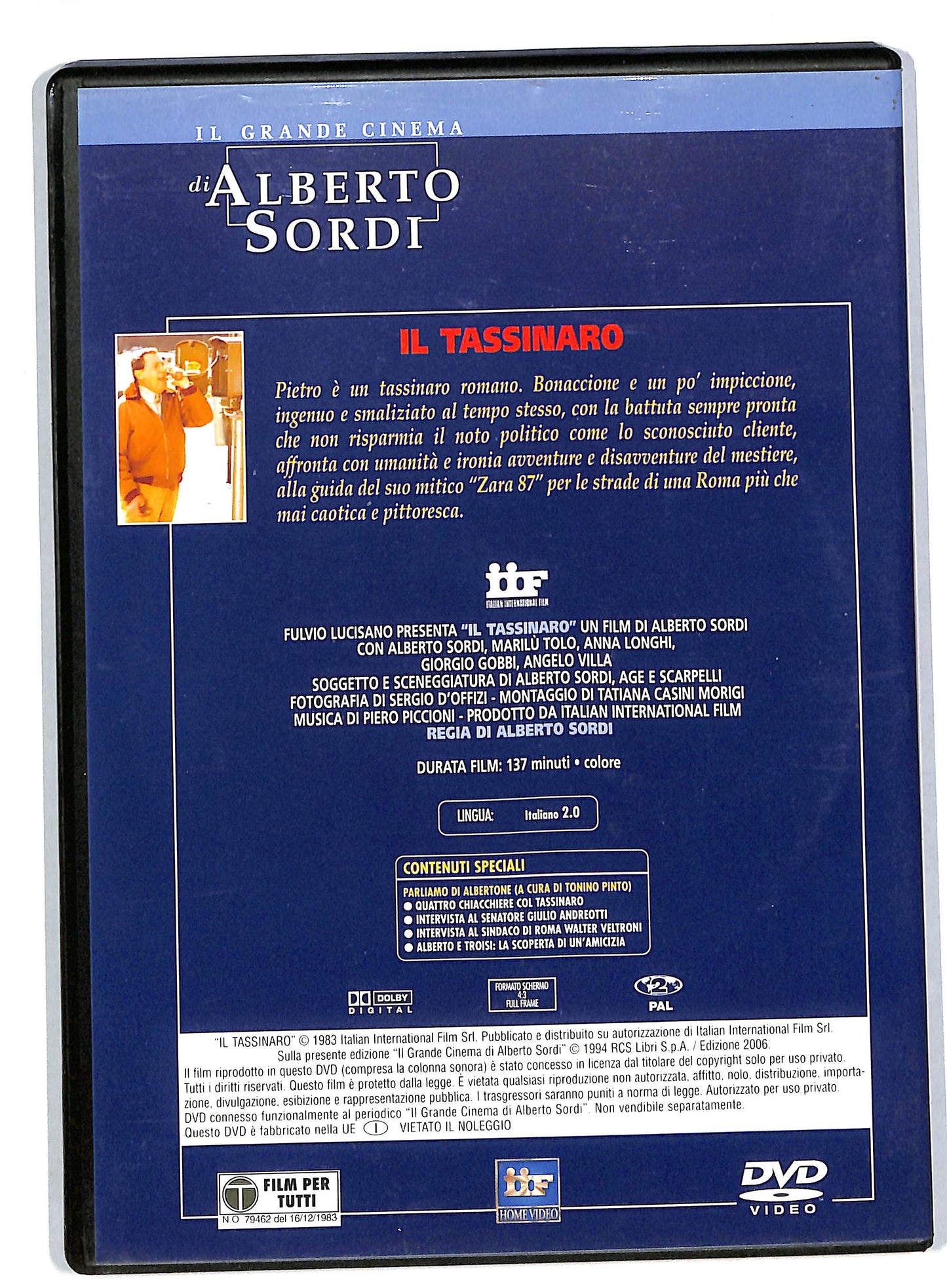 EBOND Il Tassinaro - Alberto Sordi - Editoriale DVD DB559029