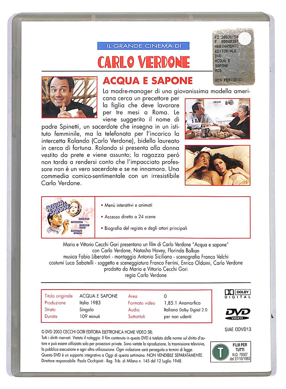 EBOND Acqua e Sapone EDITORIALE DVD DB559349