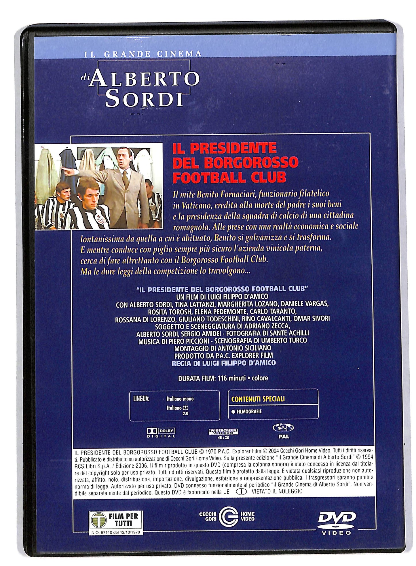 EBOND Il Presidente Del Borgorosso Football Club EDITORIALE DVD DB559506