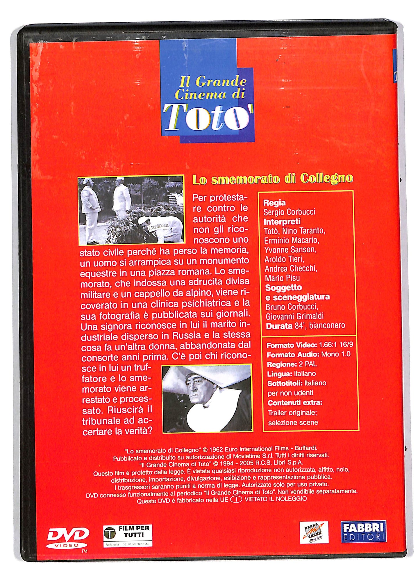 EBOND Lo smemorato di Collegno EDITORIALE DVD DVD DB559521