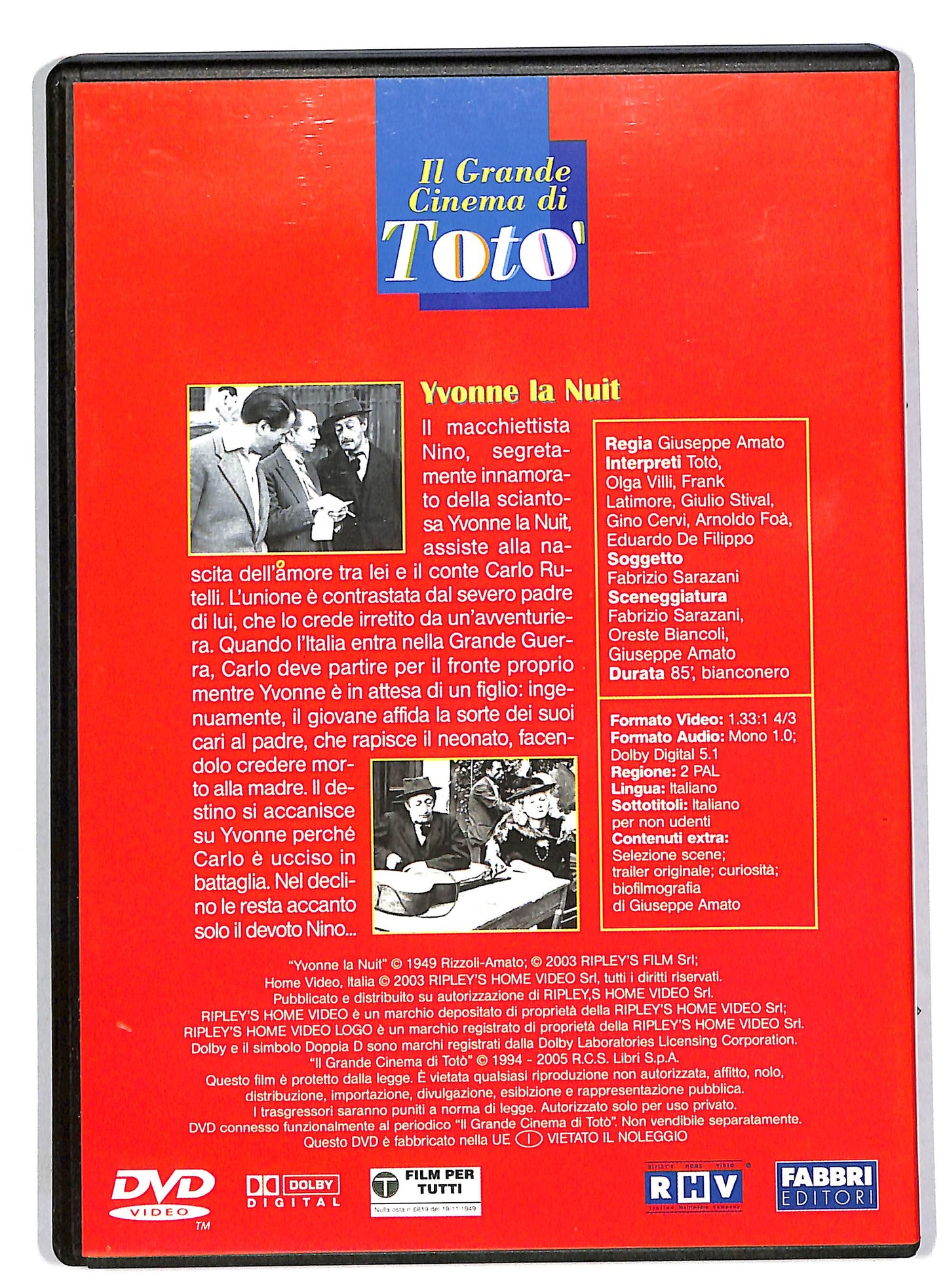 EBOND Yvonne la Nuit EDITORIALE DVD DVD DB559523