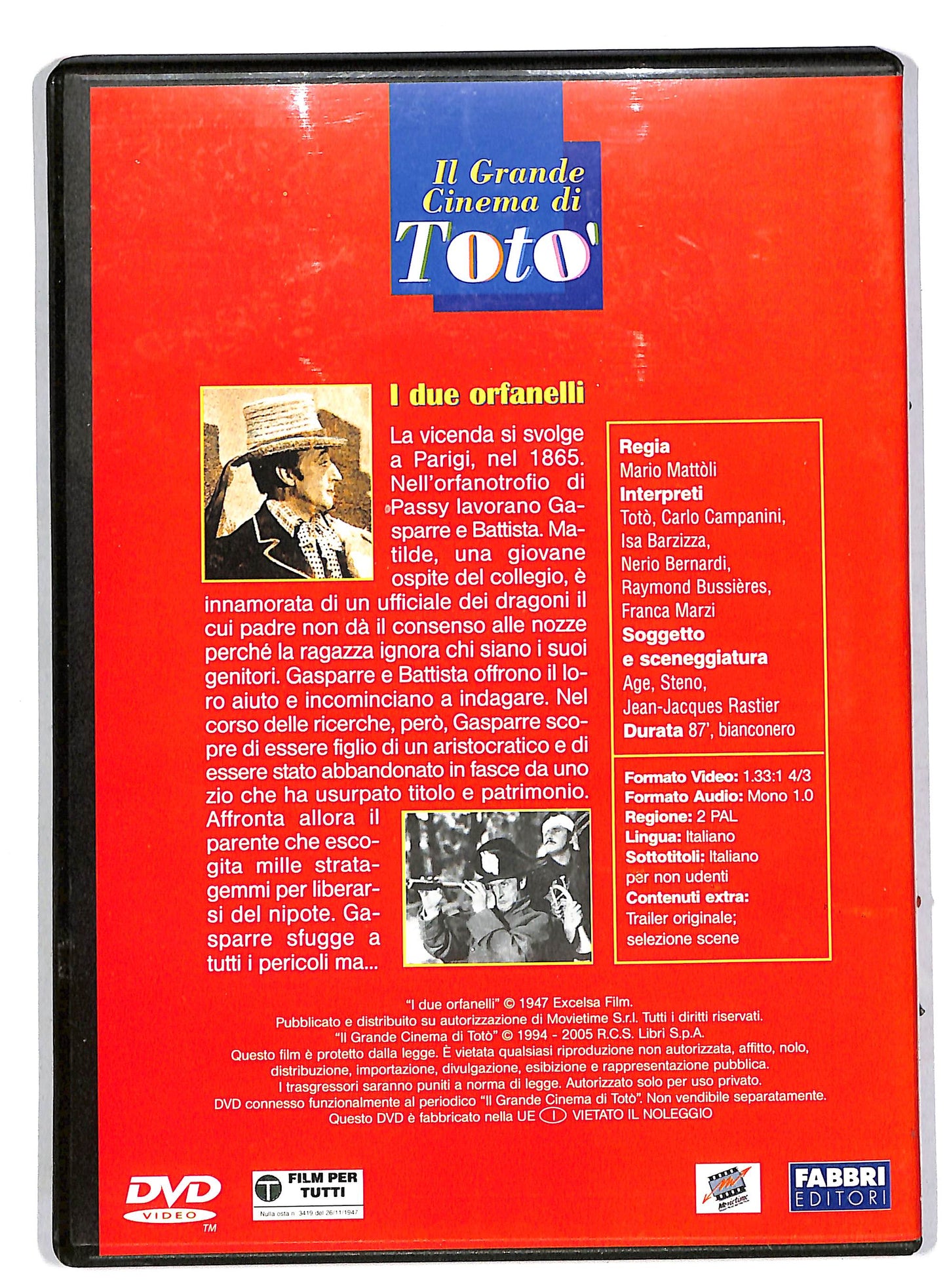 EBOND I due orfanelli EDITORIALE DVD DVD DB559538