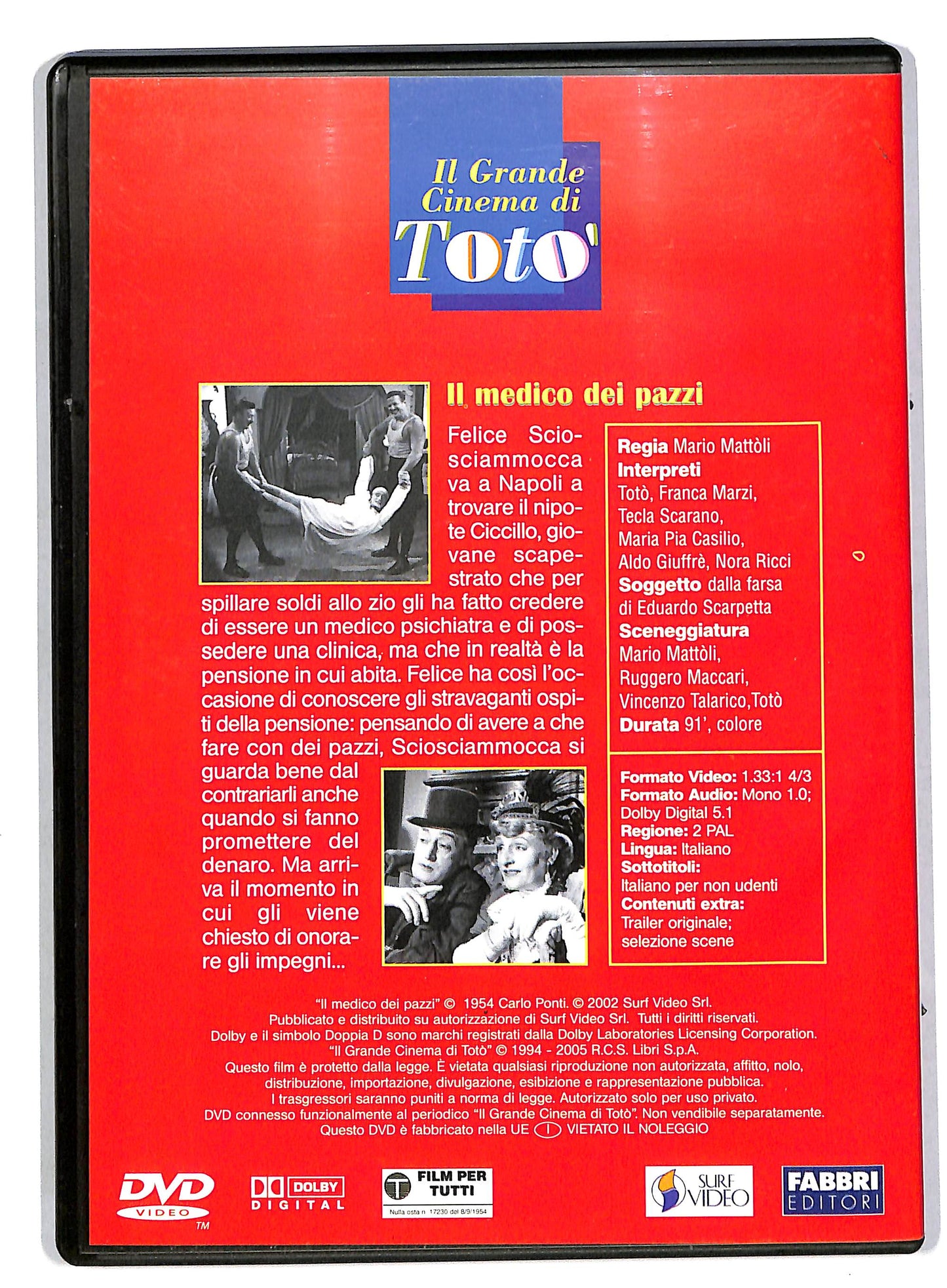 EBOND Il medico dei pazzi EDITORIALE DVD DB559543