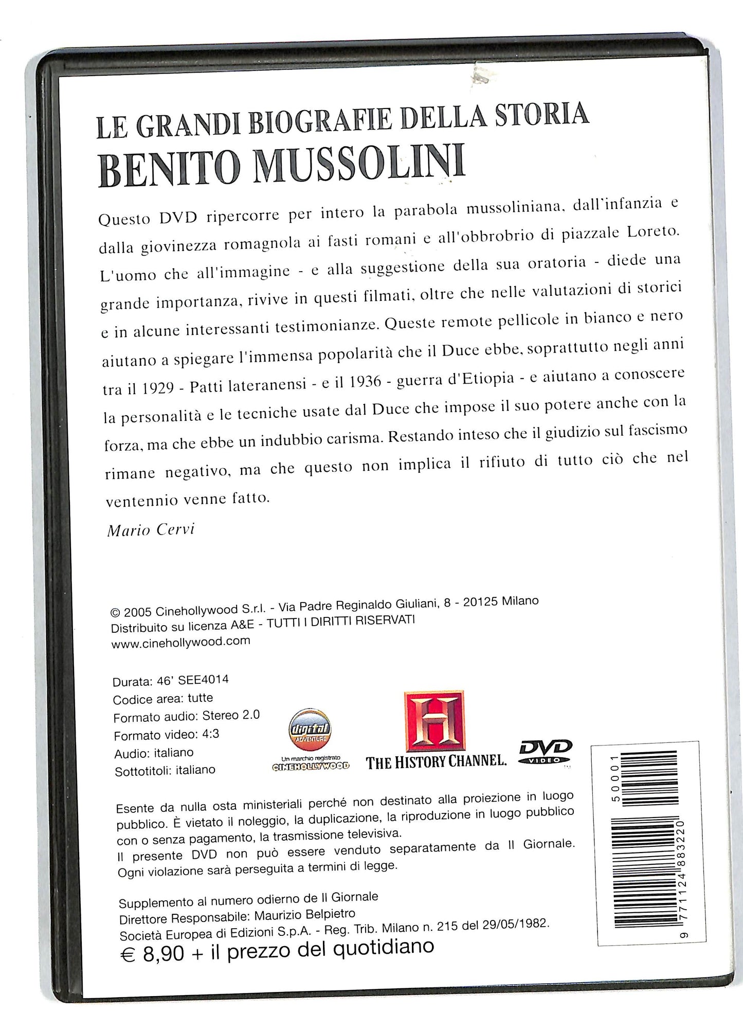 EBOND Le grandi biografie della storia Benito mussolini EDITORIALE DVD DB560155