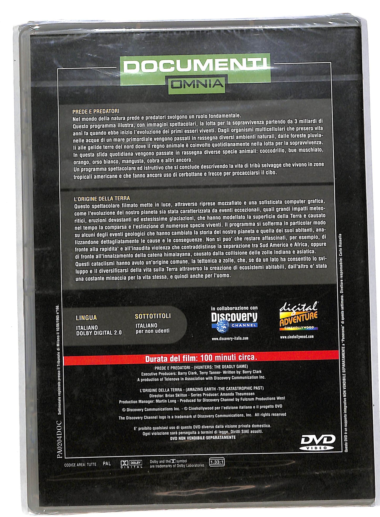 EBOND Omnia - Prede e predatori l'origine della Terra EDITORIALE DVD DB560438