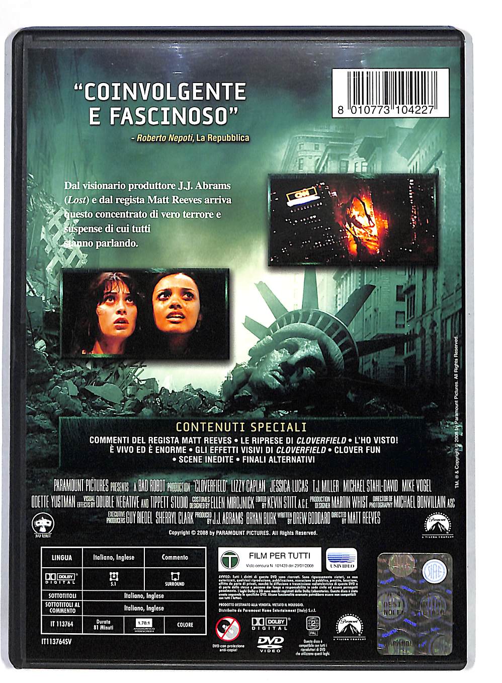 EBOND Cloverfield DVD DB560946
