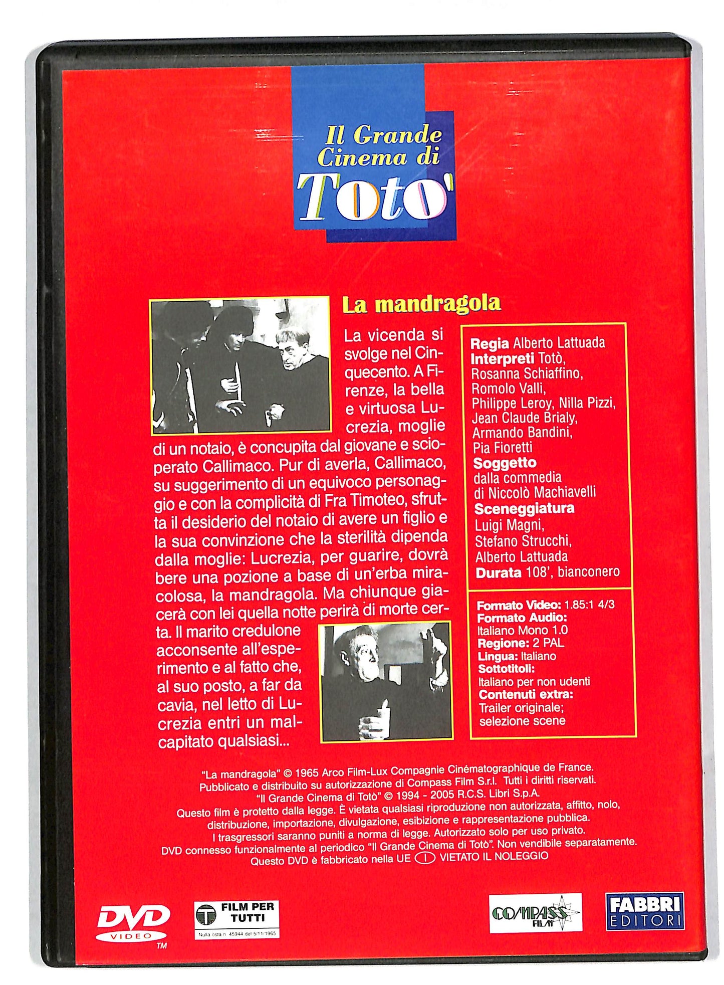 EBOND La mandragola EDITORIALE DVD DB561113