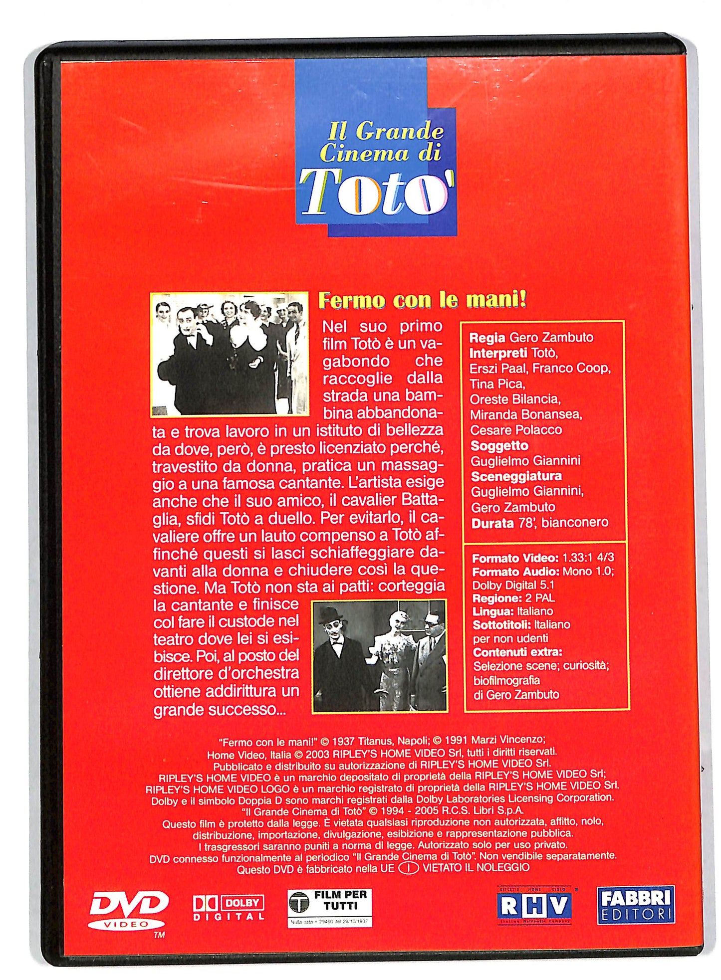 EBOND Fermo con le mani EDITORIALE DVD DB561125