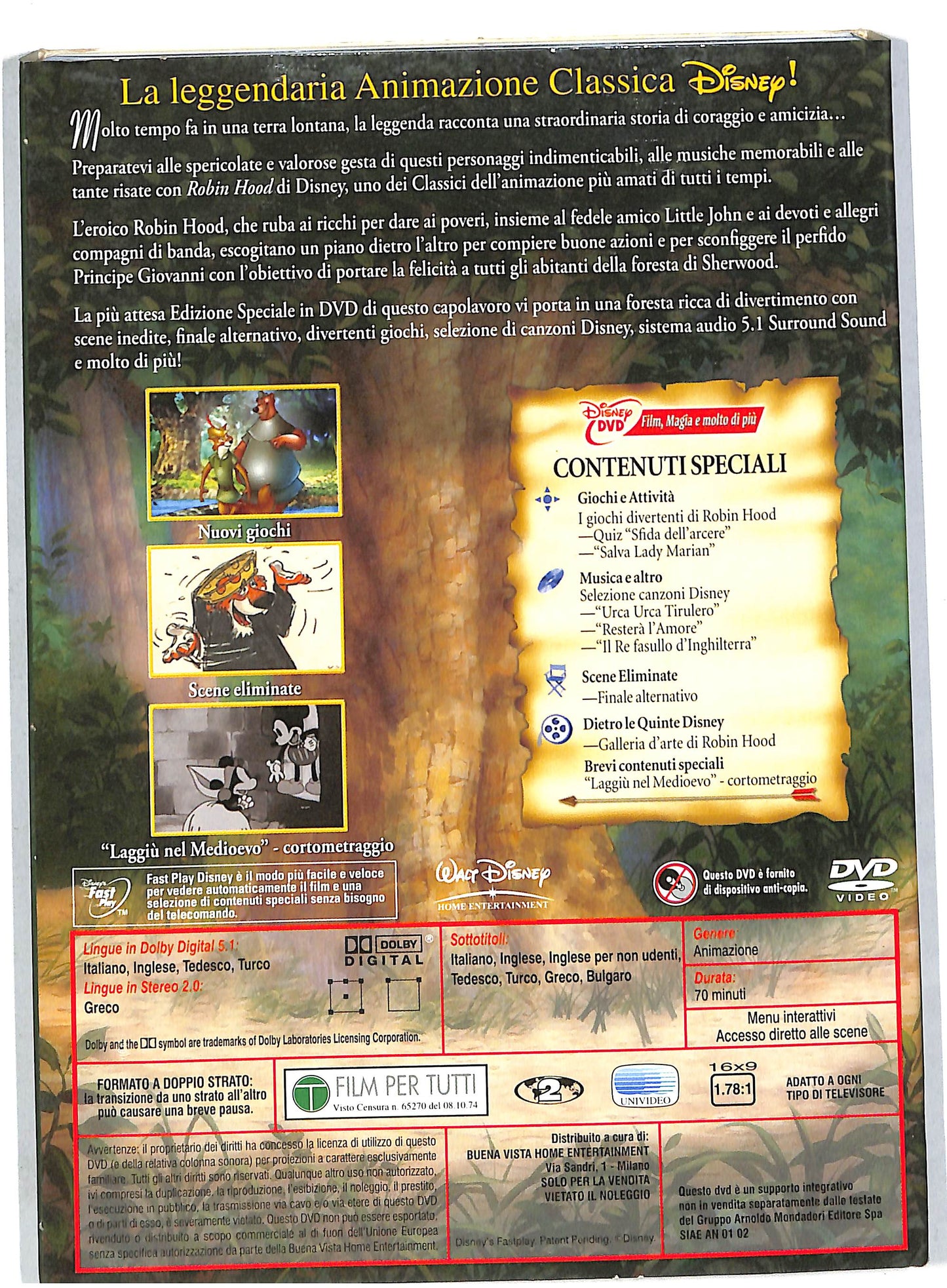 EBOND Robinhood EDIZIONE SPECIALE EDITORIALE DVD DB561449