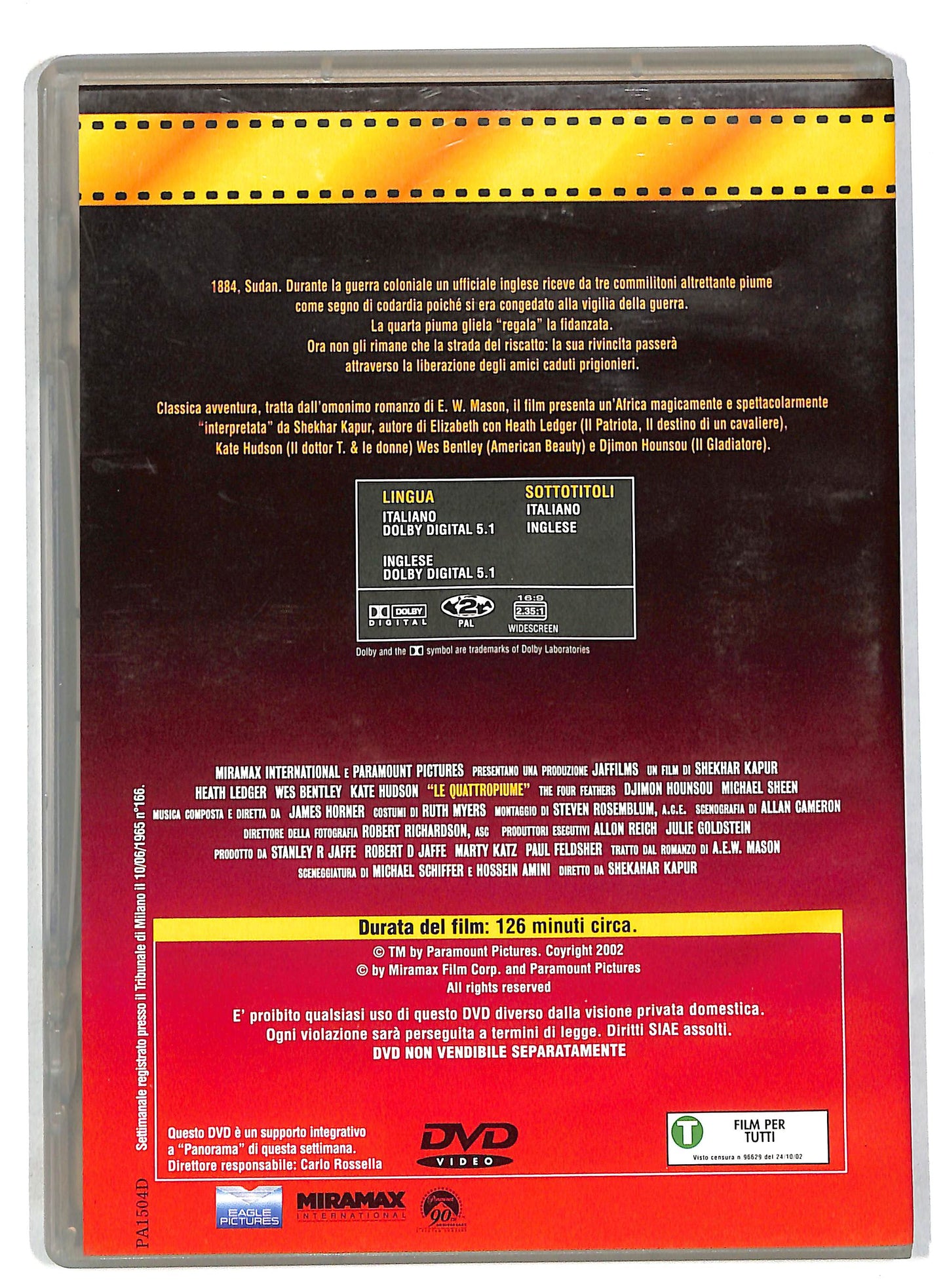 EBOND Le quattro piume EDITORIALE DVD DB561462