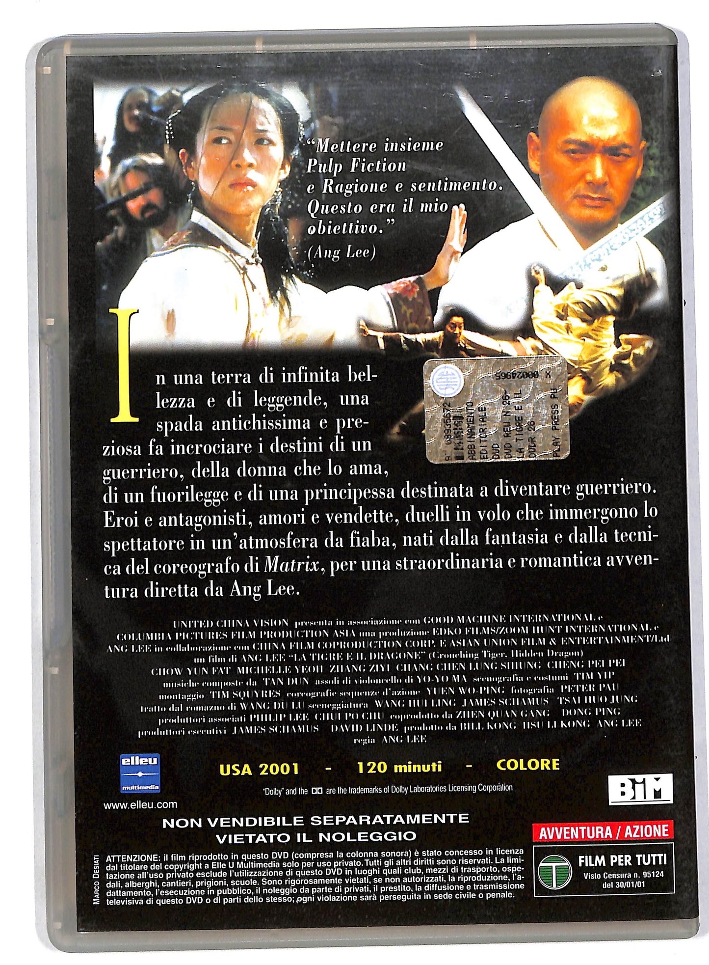 EBOND La Tigre E Il Dragone Di Ang Lee EDITORIALE DVD DB562150