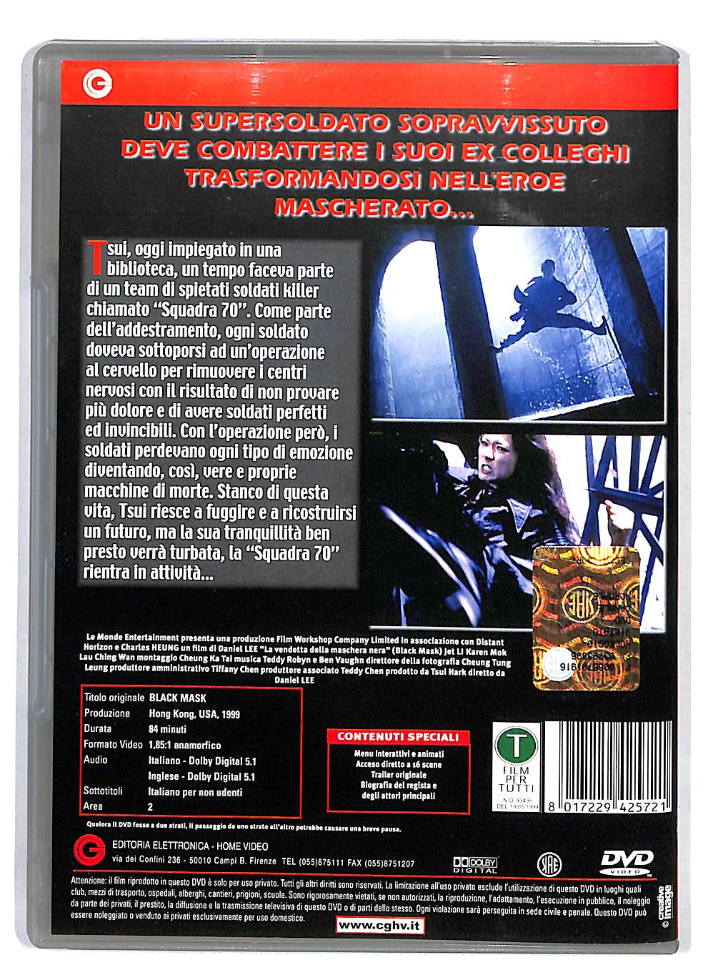EBOND la vendetta della maschera nera EDITORIALE DVD DB562807