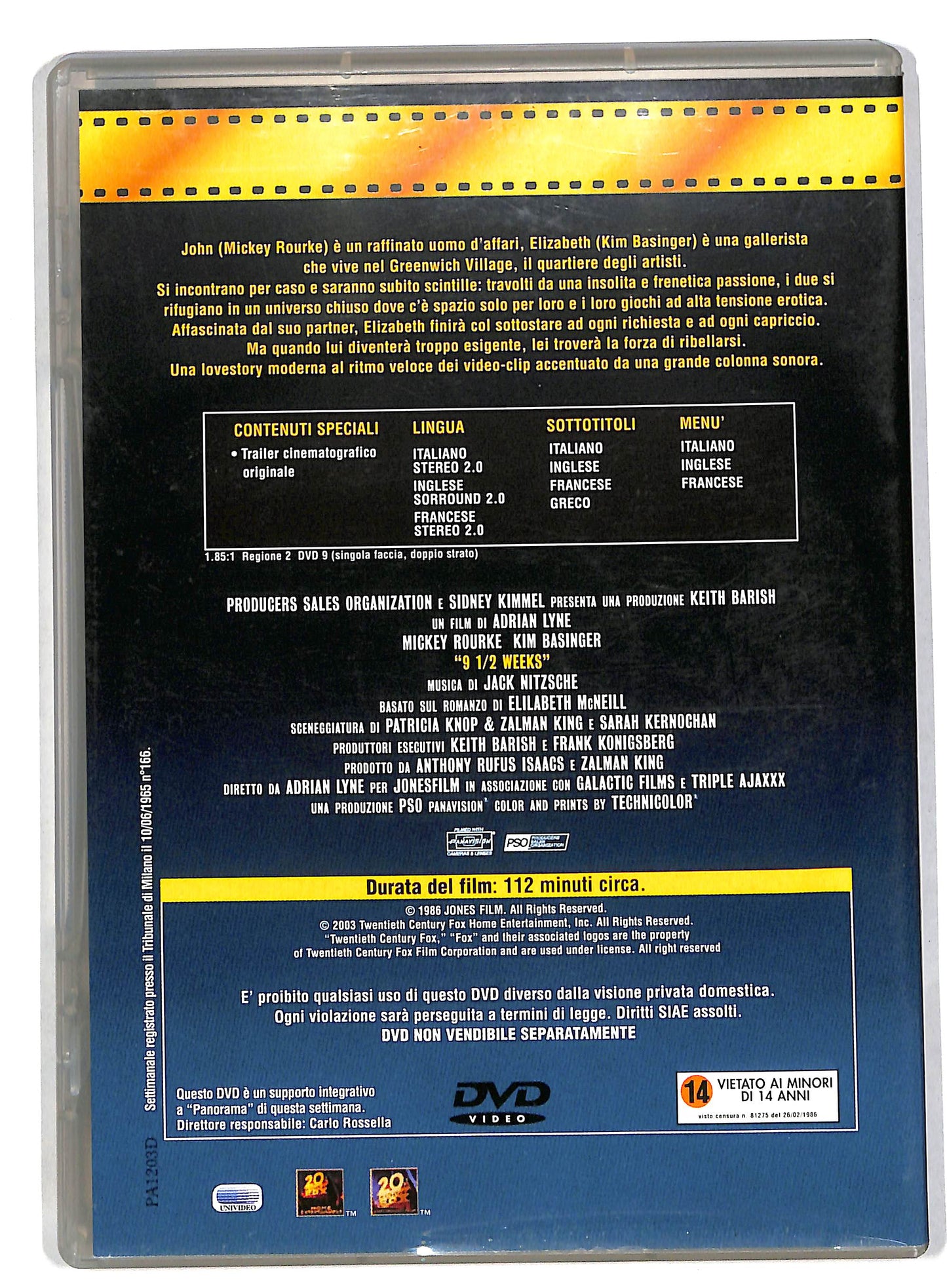 EBOND 9 settimane e 1/2 EDITORIALE DVD DB563105