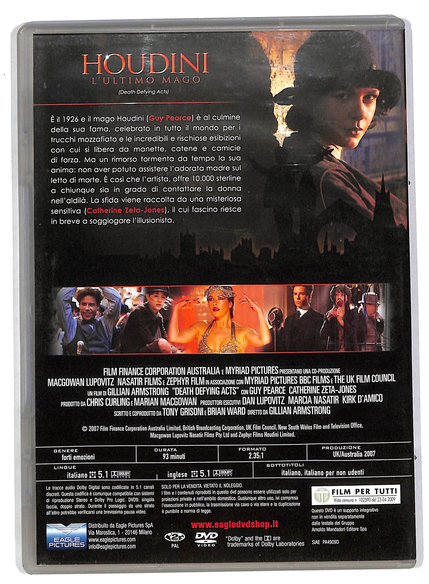 EBOND Houdini - L'ultimo mago EDITORIALE DVD DB563135